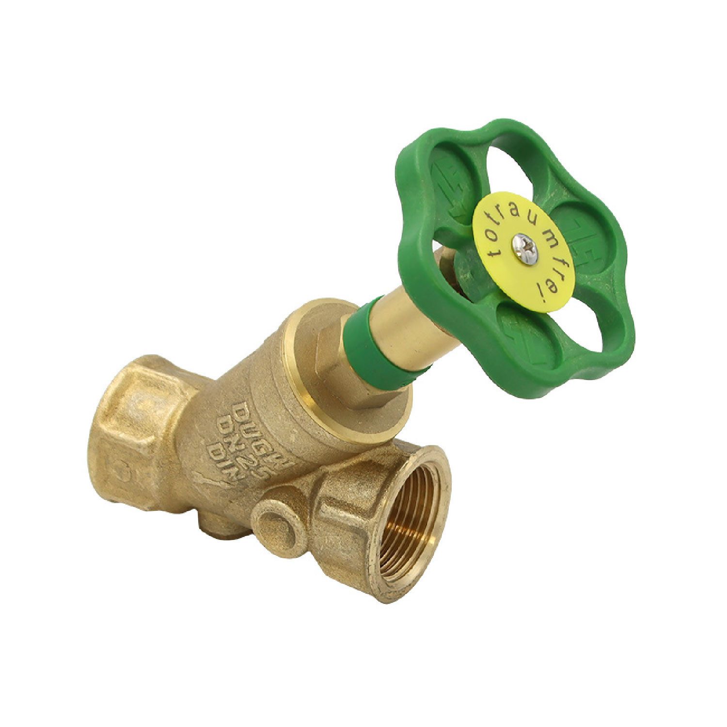 Schlösser Absperrventil KFR Ventil Muffenanschluss 3/4" Schrägsitzventil mit Prüfschraube