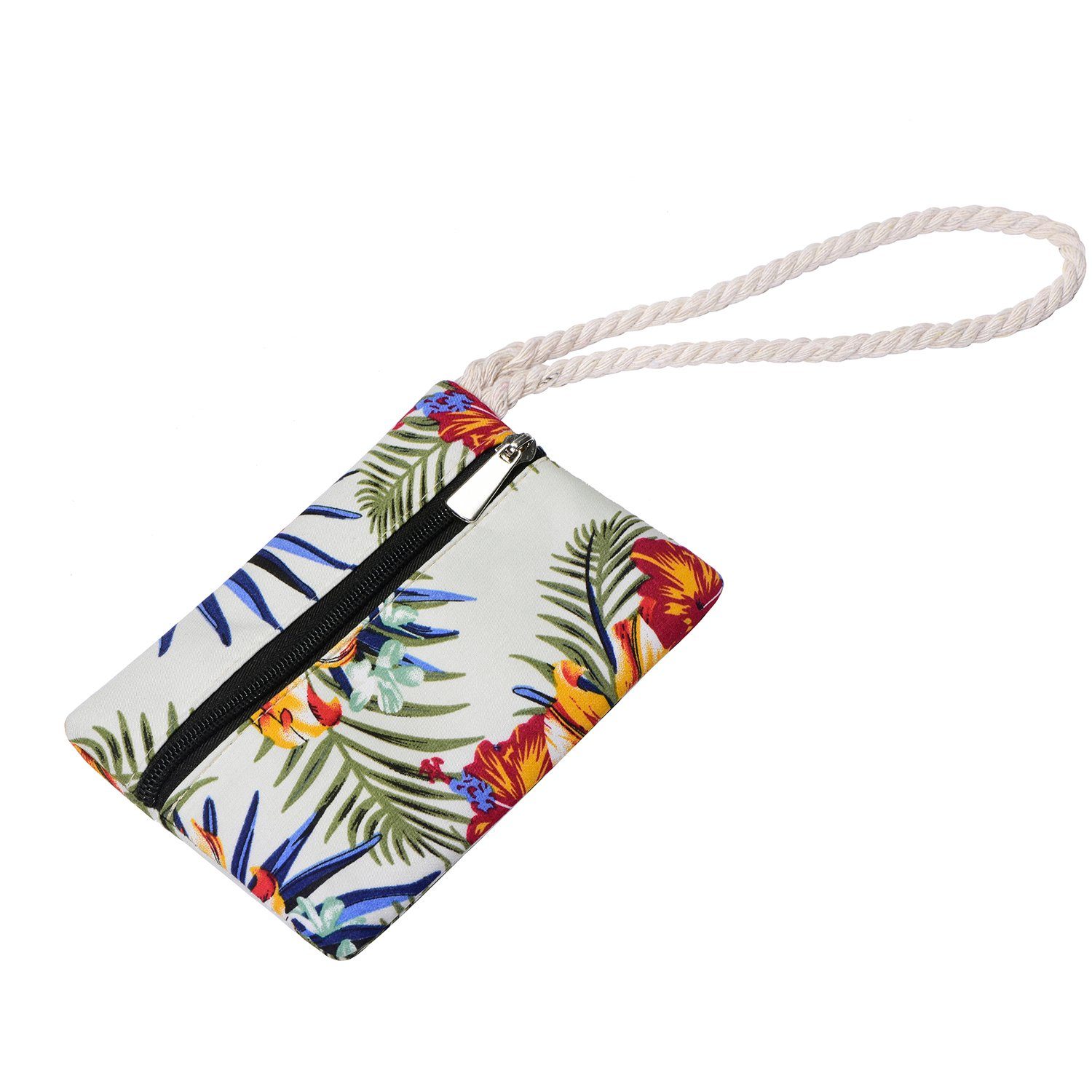 DonDon Strandtasche Shopper Life mit Motive Strandtasche, (2-tlg), Beach tolle Große tropical Style Reißverschluss, Schultertasche