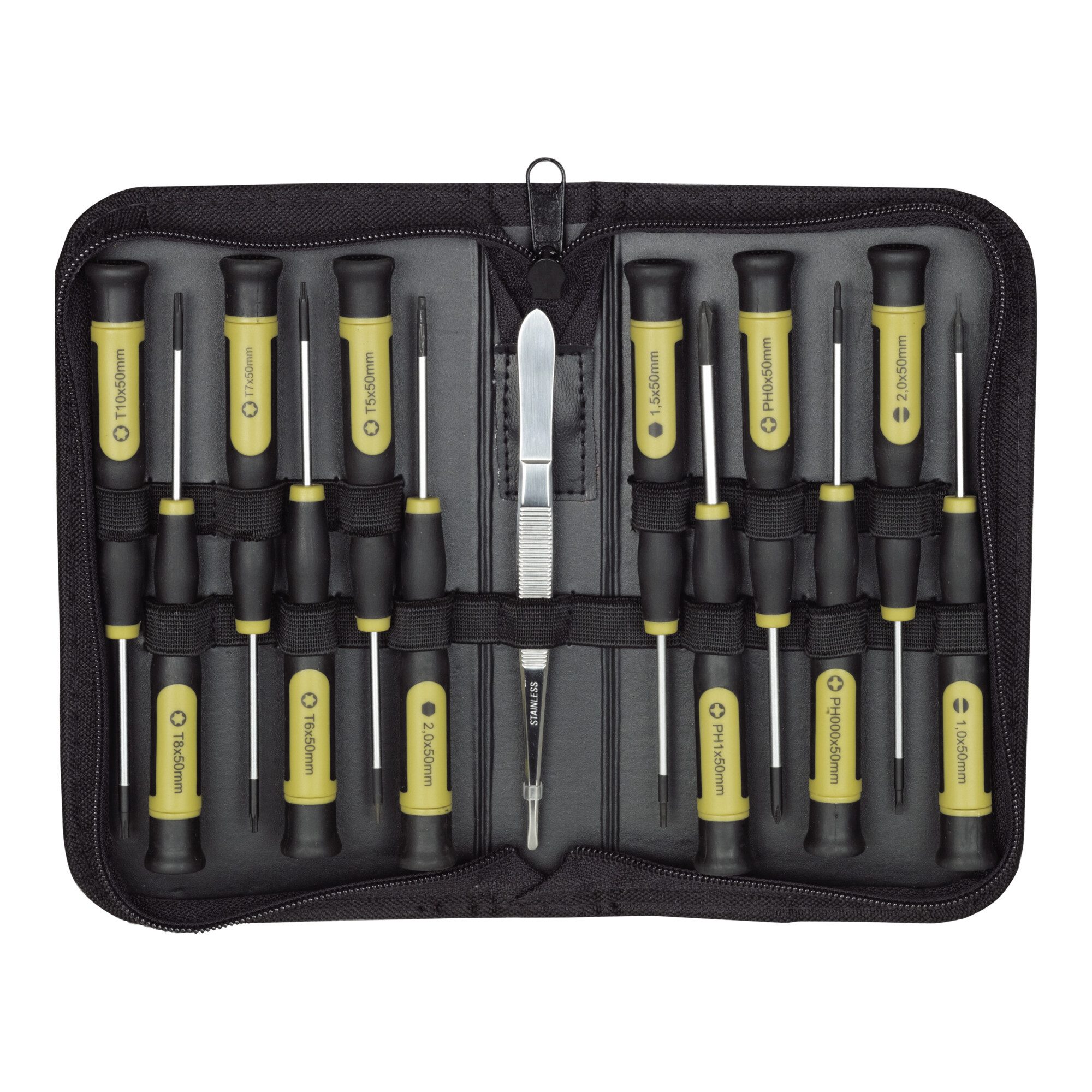 PROXXON INDUSTRIAL Schraubendreher Proxxon MICRO-DRIVER Schraubendreher-Satz, 13-tlg. in Tasche