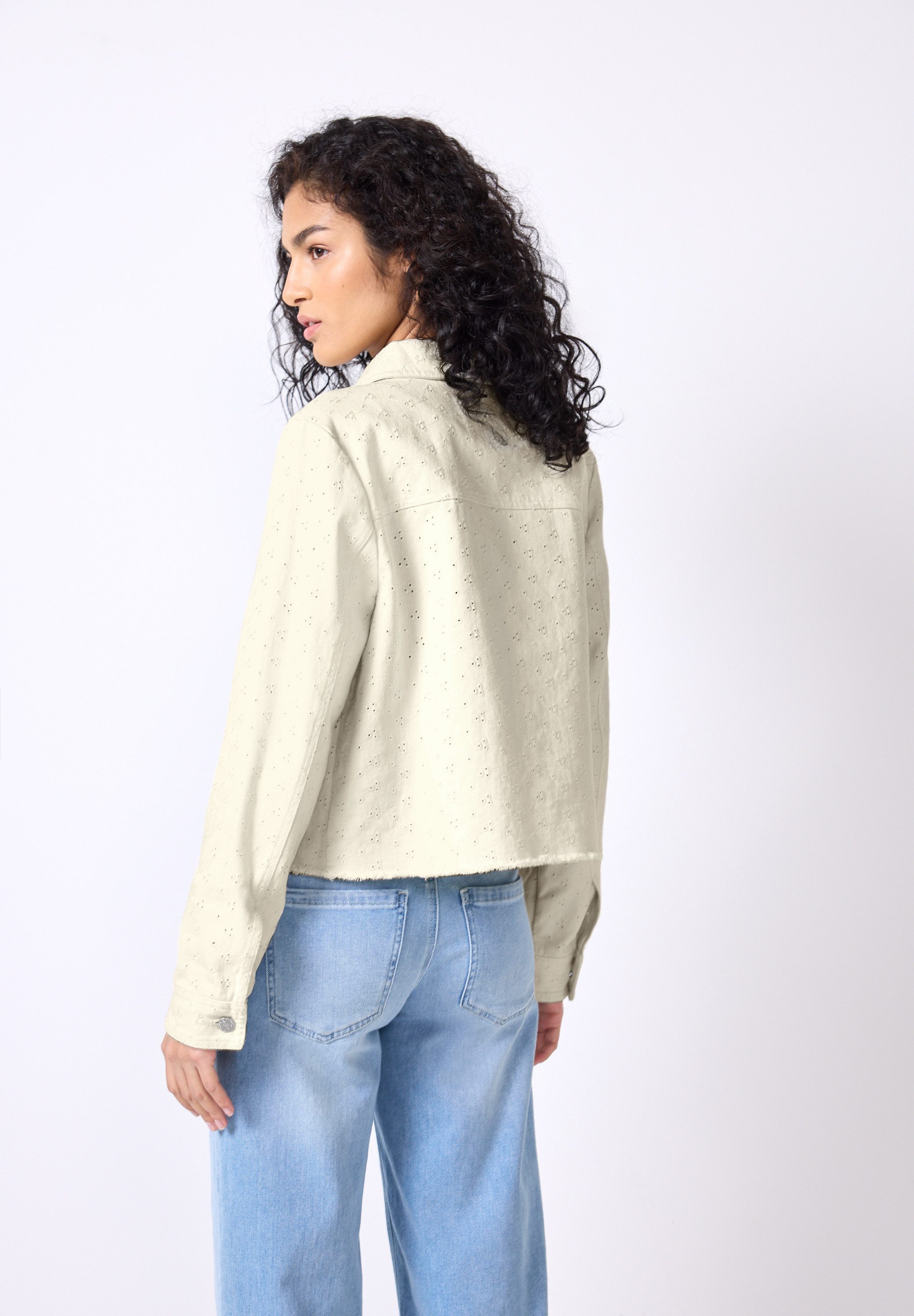 STREET ONE STUDIO Kurzjacke mit Lochstickerei günstig online kaufen