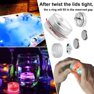 FELIXLEO LED-Lichterkette Mini Unterwasser Licht RGB Multi Mehrfarbige Wasserdichte