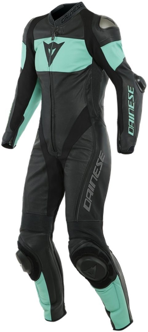 Dainese Motorradkombi Imatra 1-Teiler Perforierte Damen Motorrad Lederk Black/Green