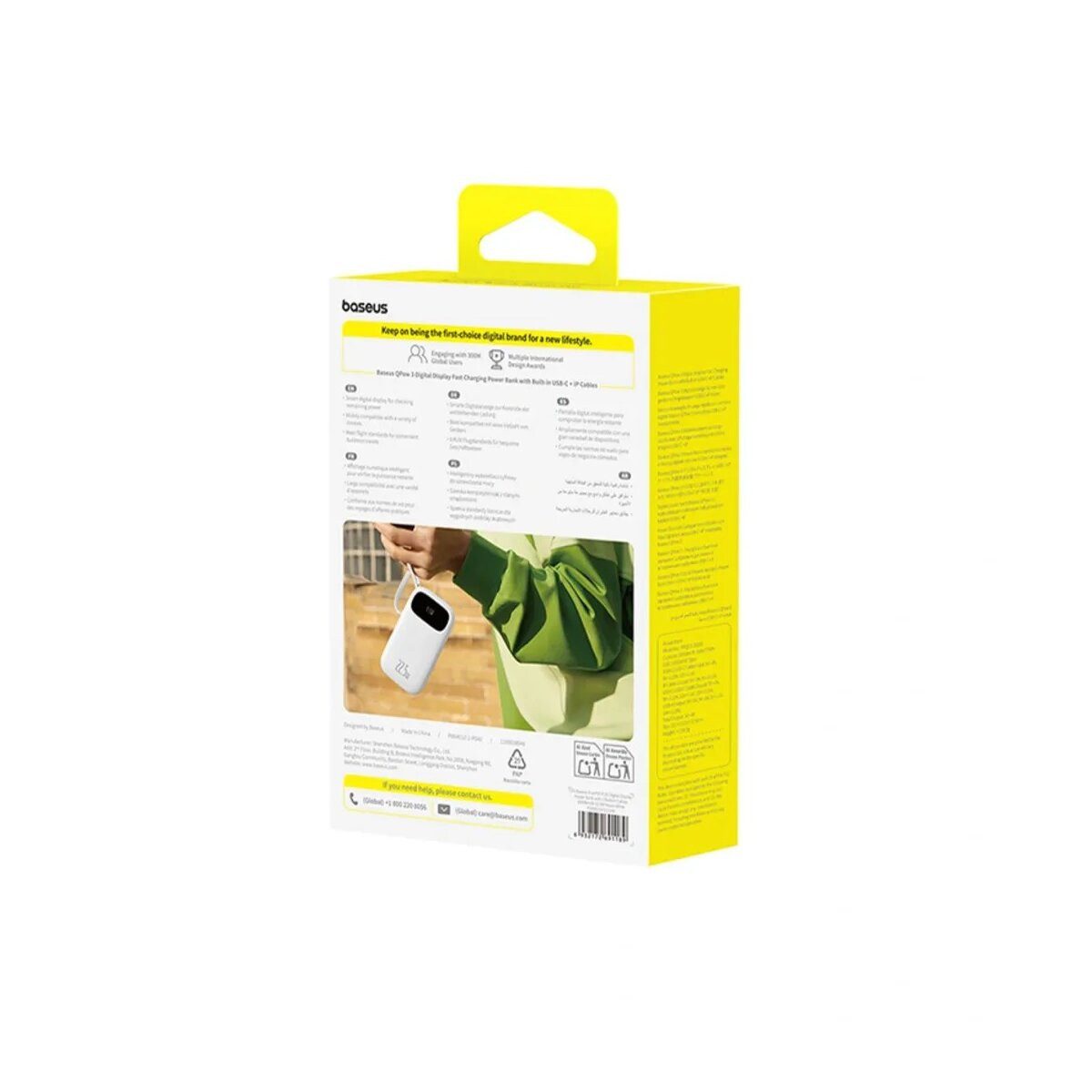 Baseus Baseus Airpow Lite 10000mAh Powerbank 15W Kabel Weiß Powerbank