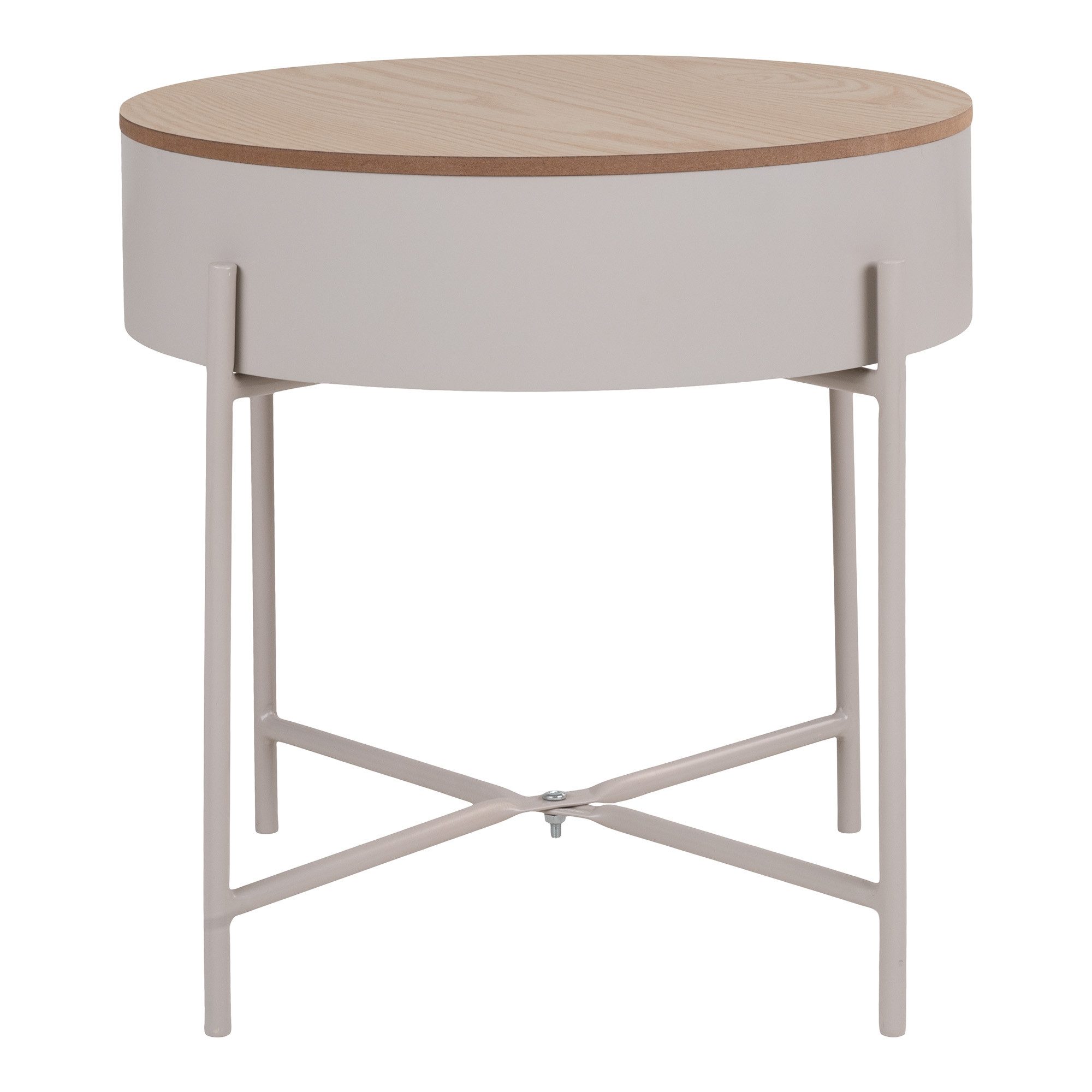 House Nordic Beistelltisch in Grau, Melamin, MDF, Stål - 40x40x40cm (BxHxT)