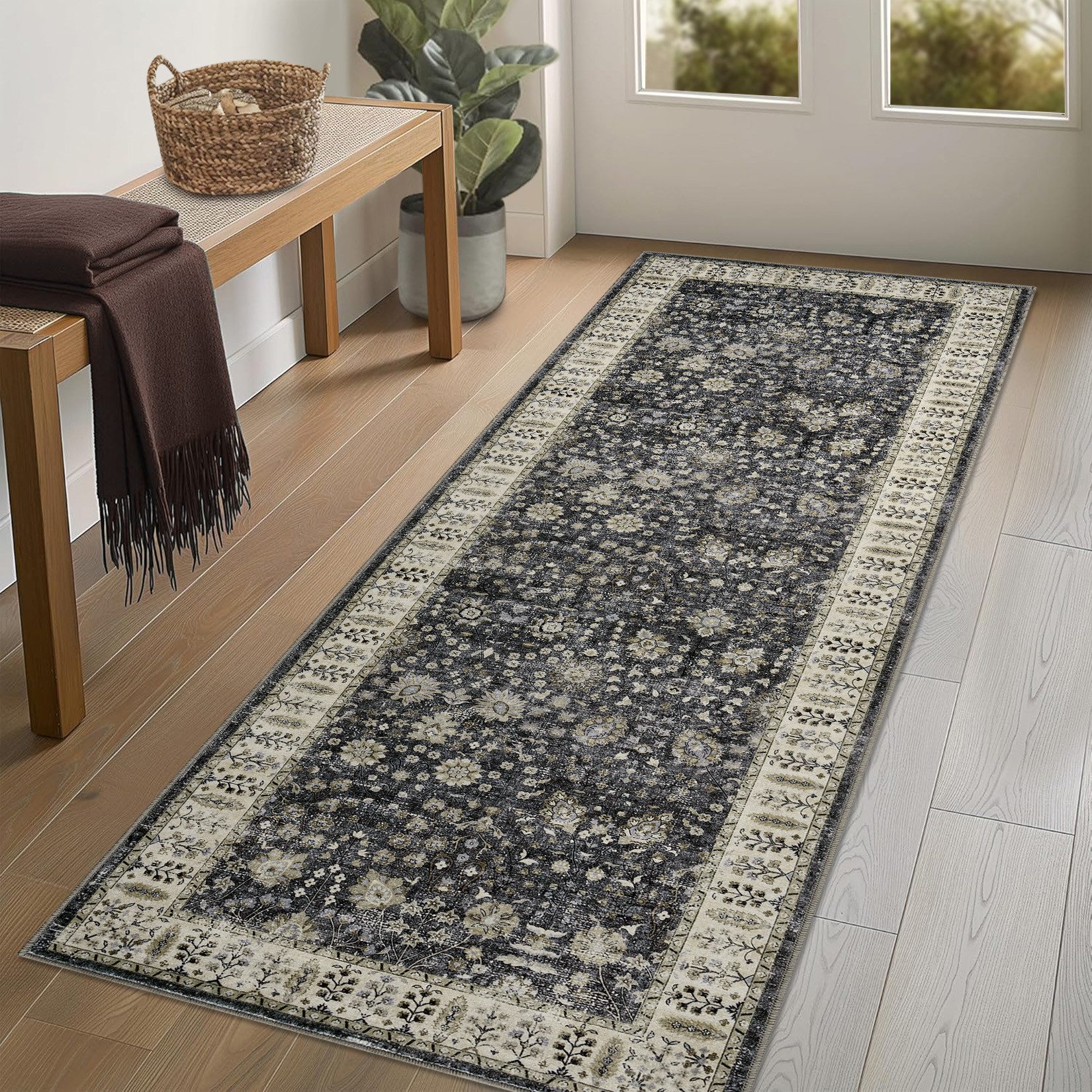 GarveeMore Teppich Maschinenwaschbarer Boho Rutschfester Teppich günstig online kaufen