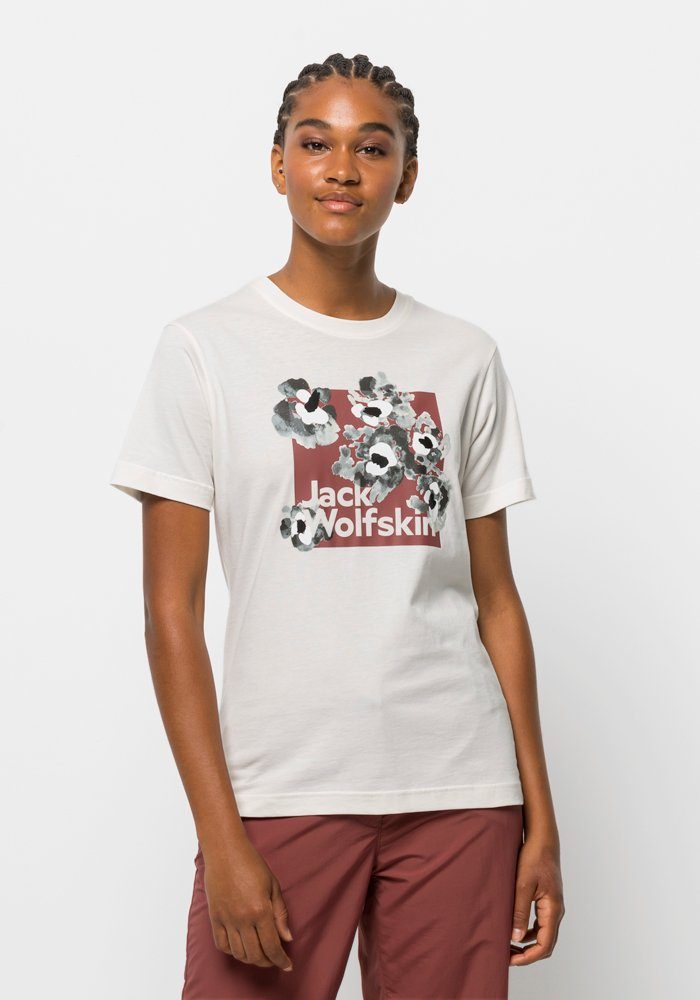 Jack Wolfskin T-Shirt FLORELL BOX T W egret