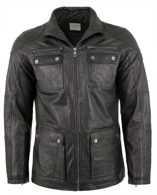 bugatti Lederjacke BGT-382/M Bugatti - Herren Echtleder Lederjacke Fieldjacket Lammnappa schwarz