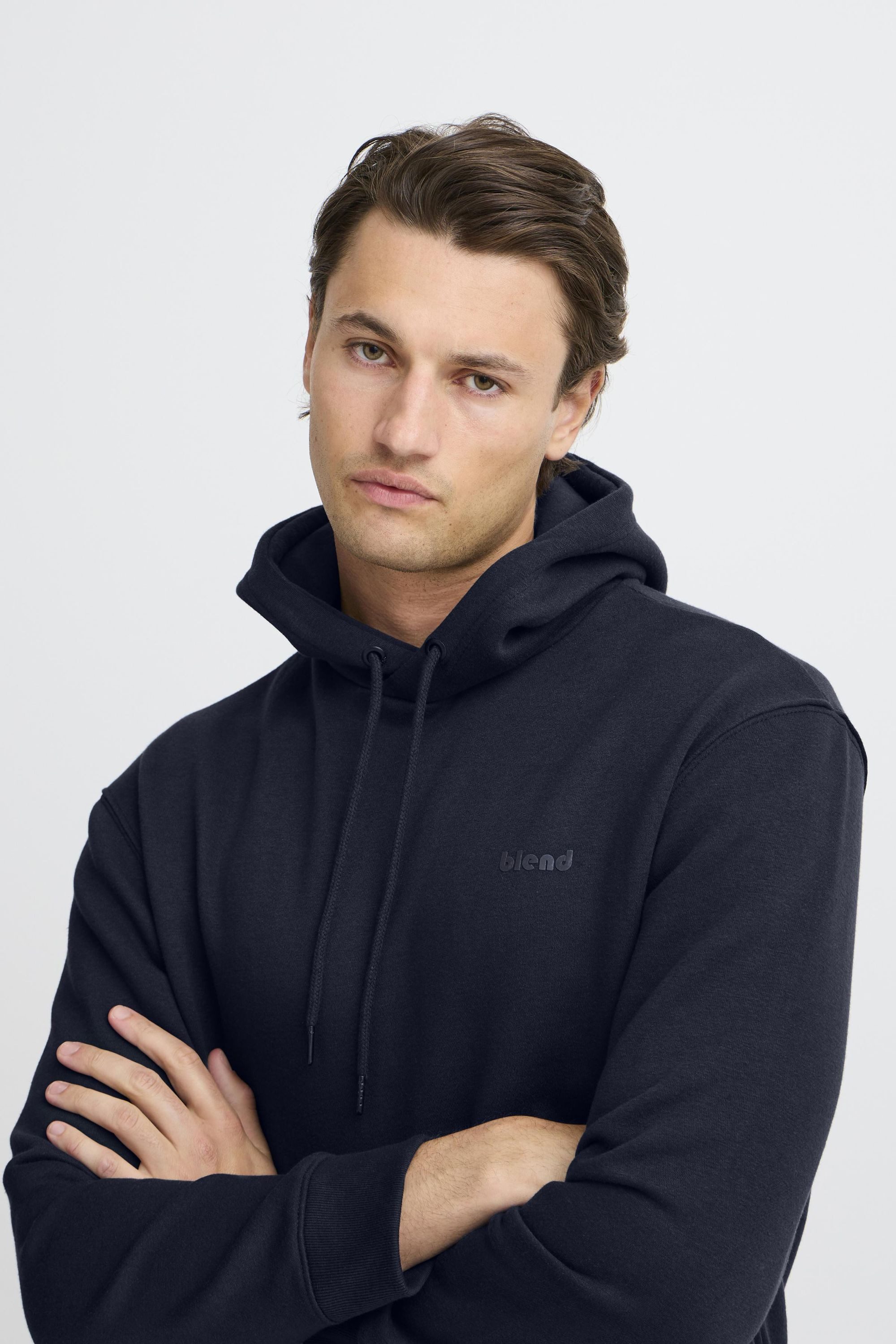 Blend Kapuzenpullover BHDownton Klassisches Sweatshirt mit Rundhalsausschnitt und Kängurutasche