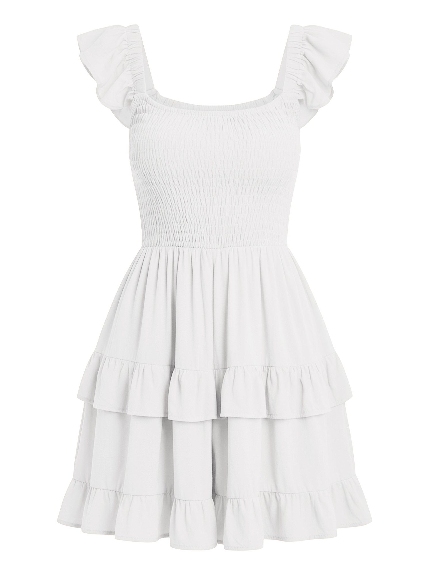 Imily Bela Babydollkleid Damen Boho-Kleider (Packung, 1-tlg., 1per-Pack) Einfarbig