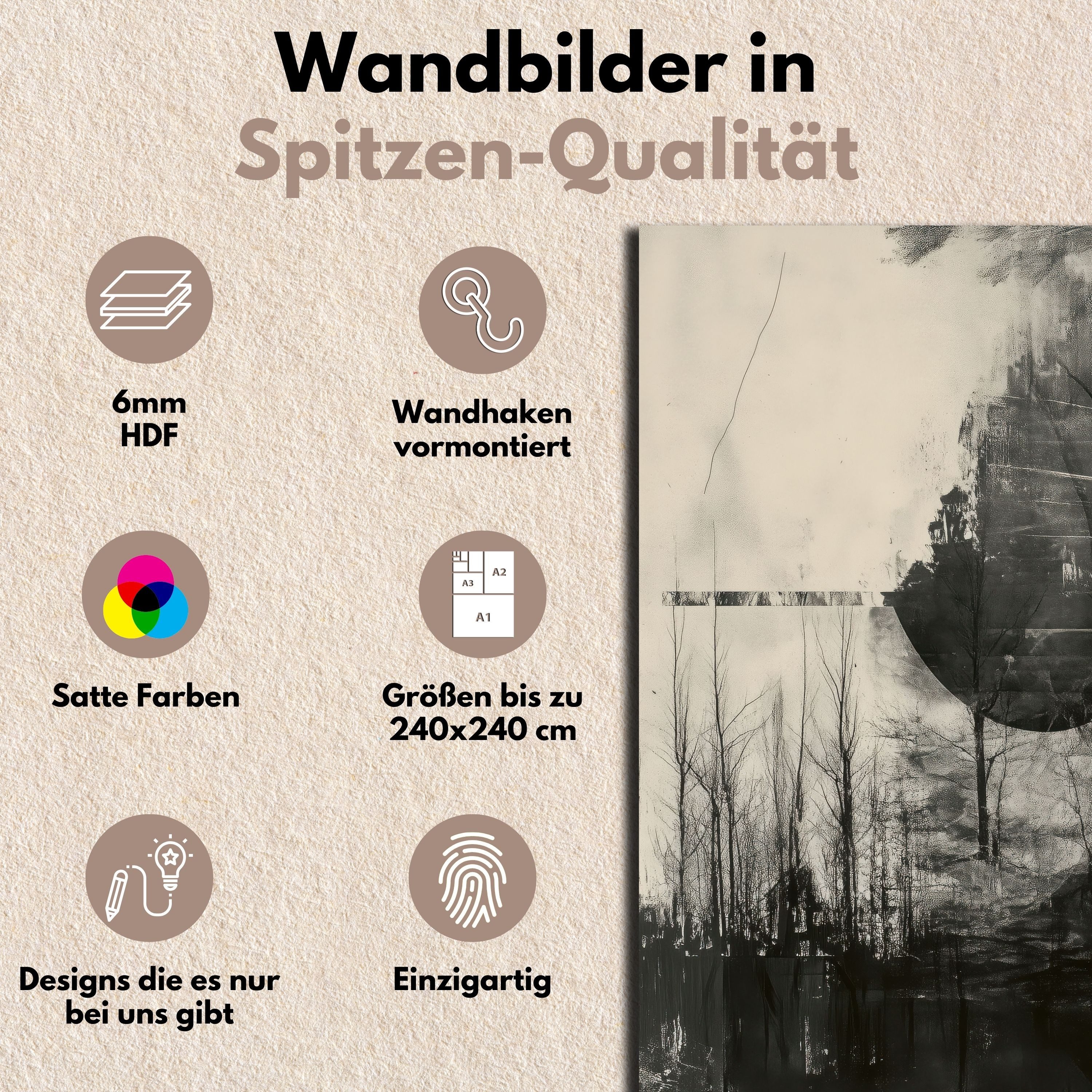DARO Design Leinwandbild Modern Abstrakt Wandbilder XXL Wandbild Wand Deko Leinwand Bilder, (Frau Orange - Bild groß Wohnzimmer Schlafzimmer Küche Esszimmer Einteilig Querformat Fotodruck Leinwände Wanddeko Abstrakte Kunst Boho), 30x20 cm