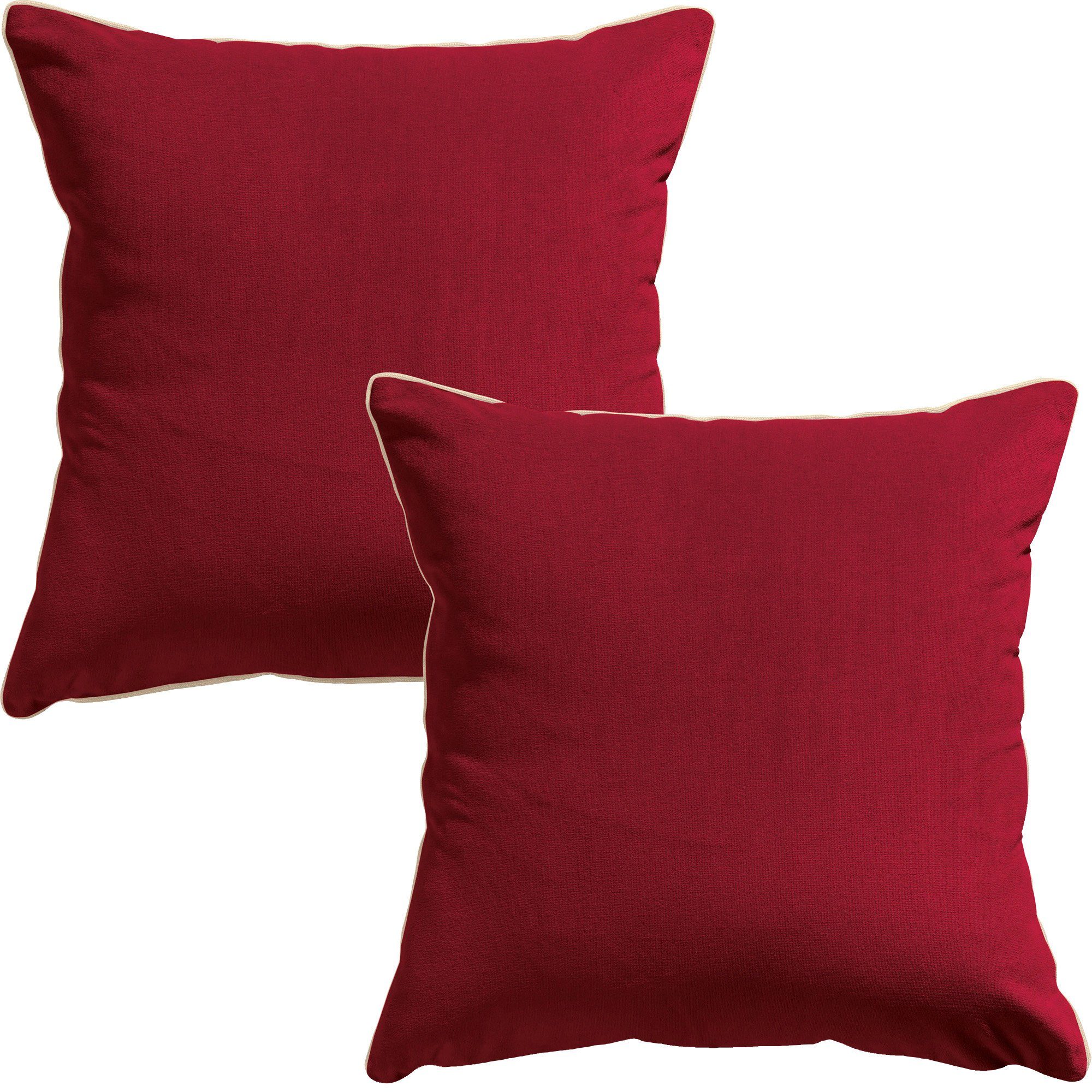 Erwin Müller Kissenbezug Kissenhülle "Manchester" 2er-Pack, Velours Uni