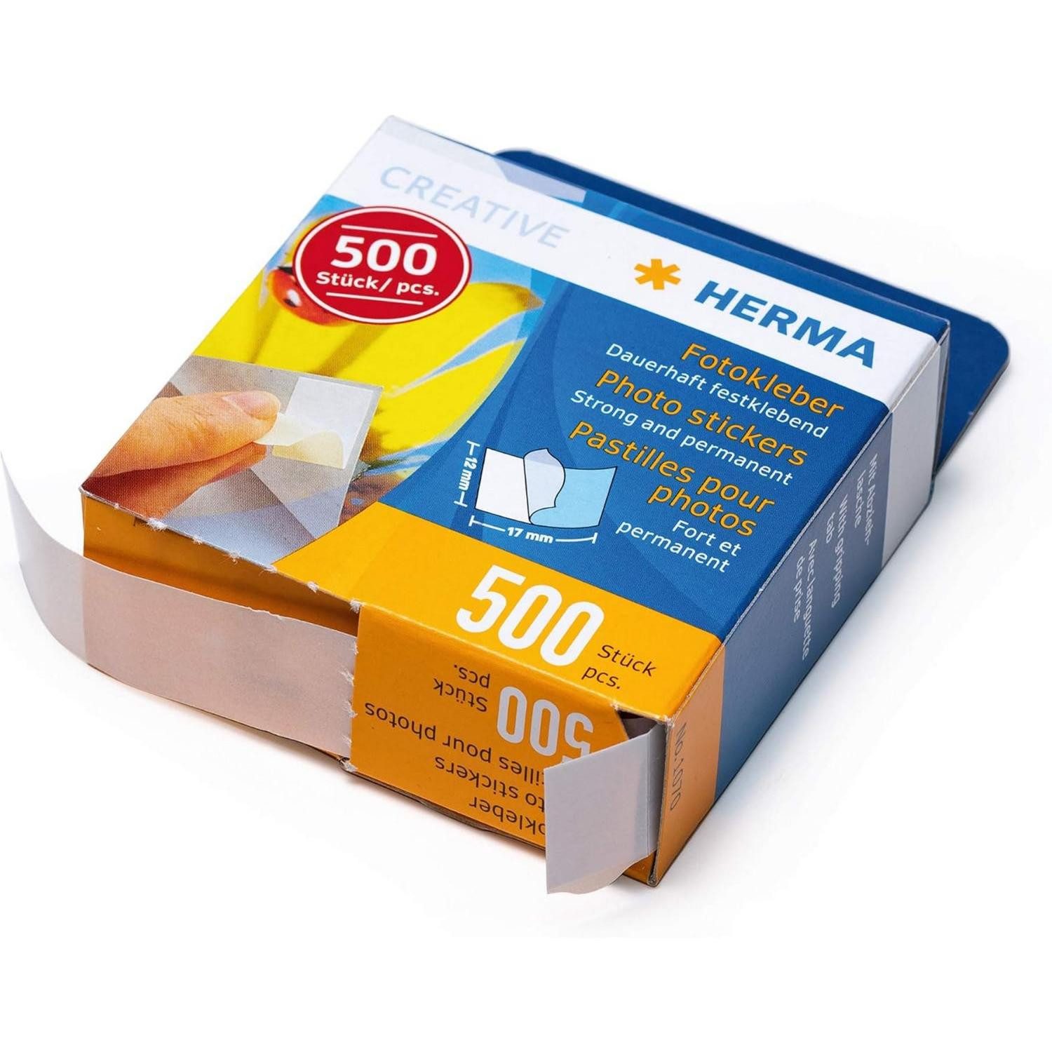 HERMA Fotoalbum HERMA 500 Stück Fotokleber Kartonspender mit Abziehlasche