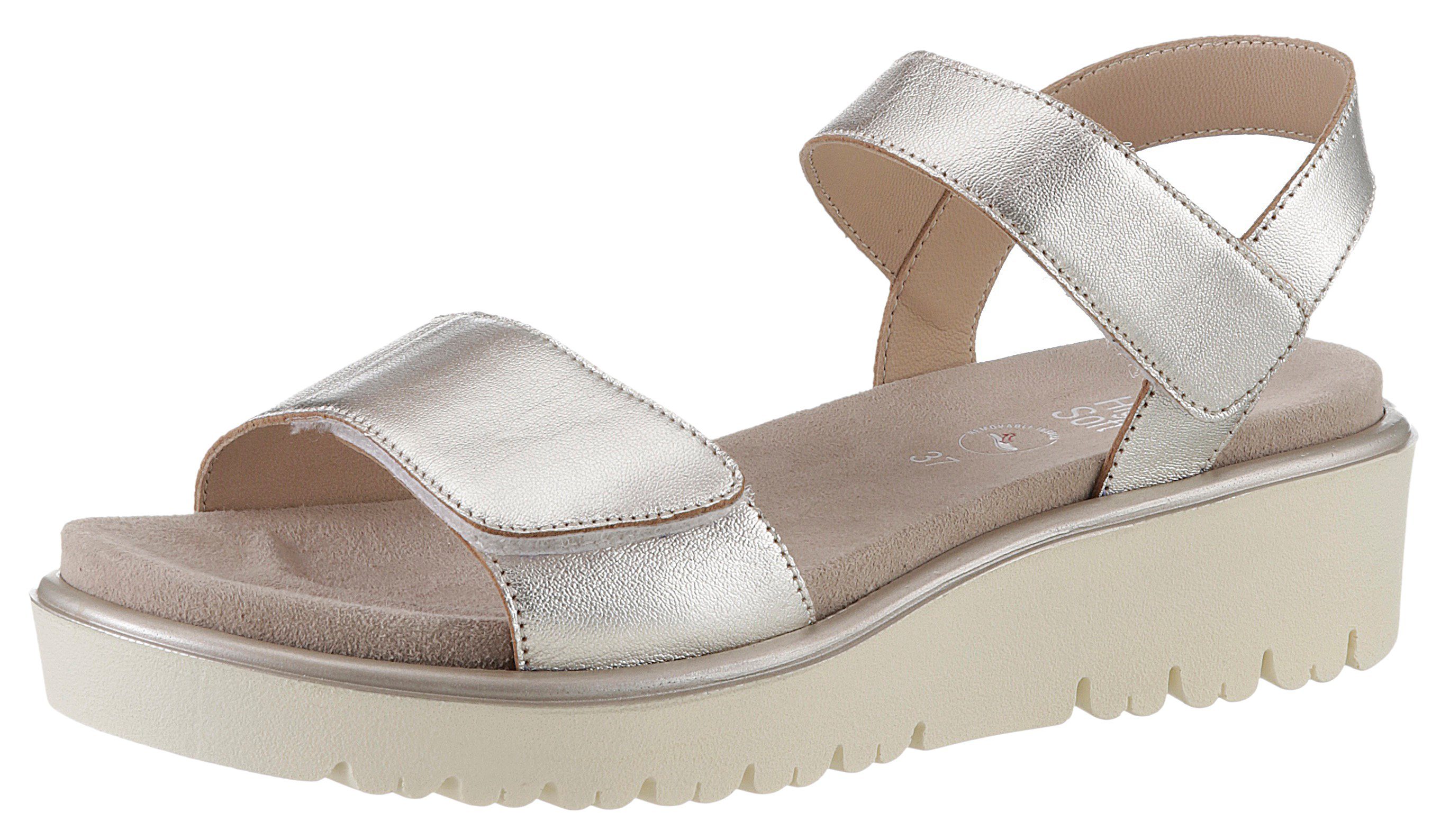 Ara BILBAO Sandalette, Sommerschuh, Sandale, Keilabsatz, Klett, Weite G (we günstig online kaufen