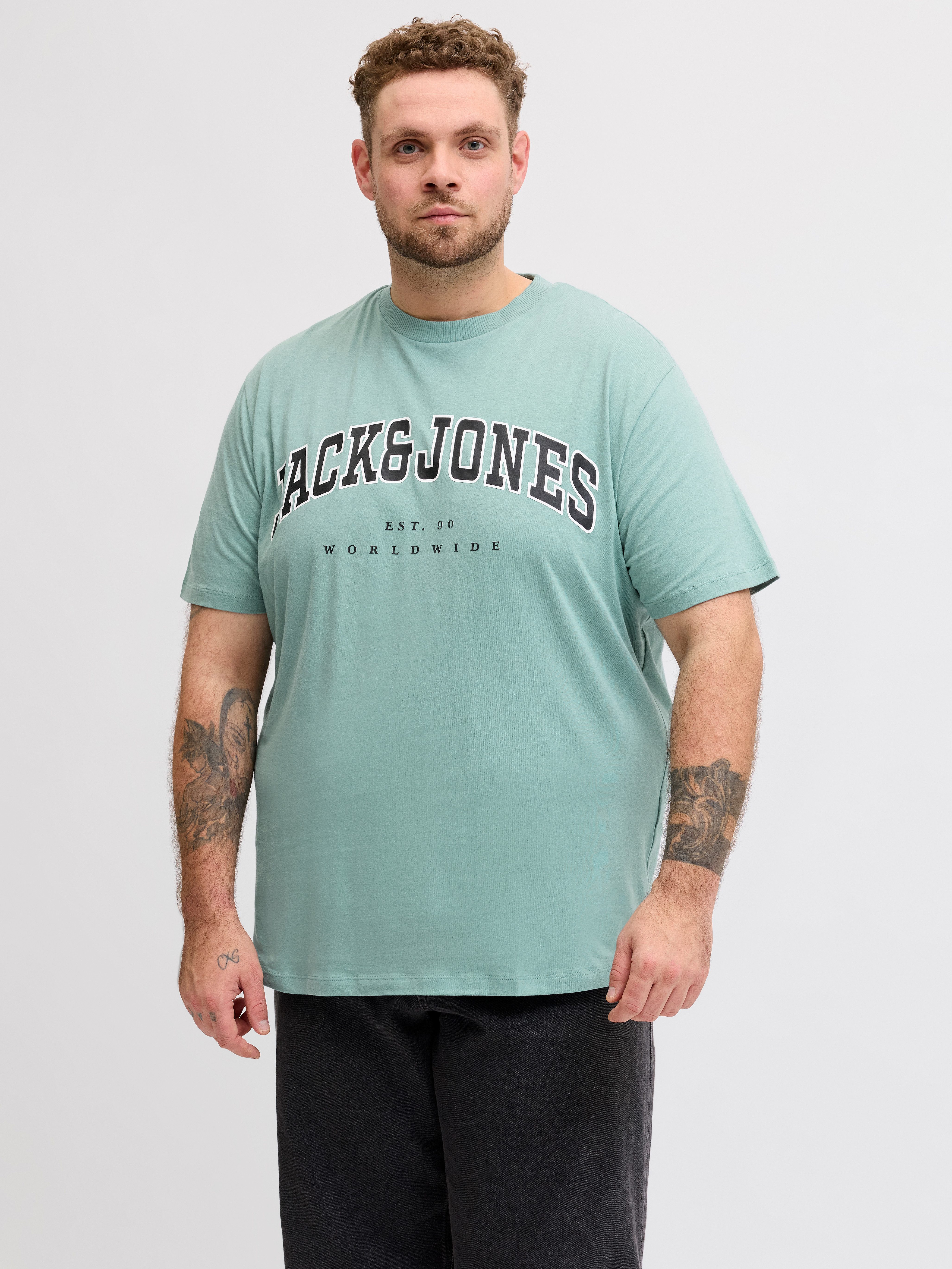 Jack & Jones PlusSize T-Shirt JJECALEB VARSITY TEE SS O-NECK NOOS PLS mit L günstig online kaufen