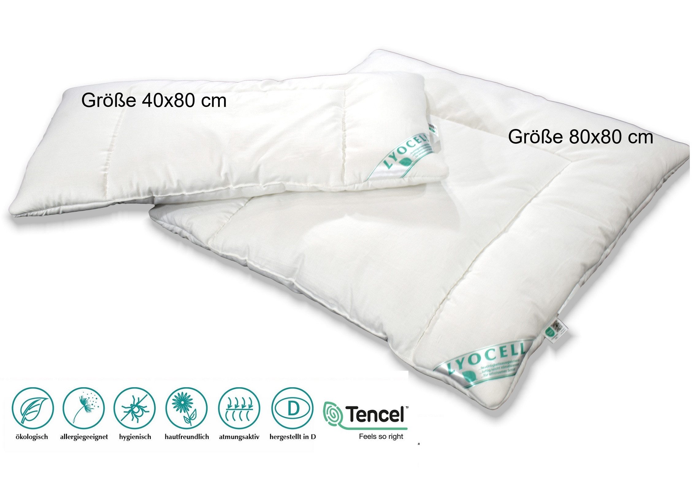 Bach's Bettenwelt Bauchschläferkissen Lyocell Tencel Lenzing ™ Bauchschläferkissen, Füllung: Lyocell Tencel, Bauch, extra flache Form, weich und hautfreundlich