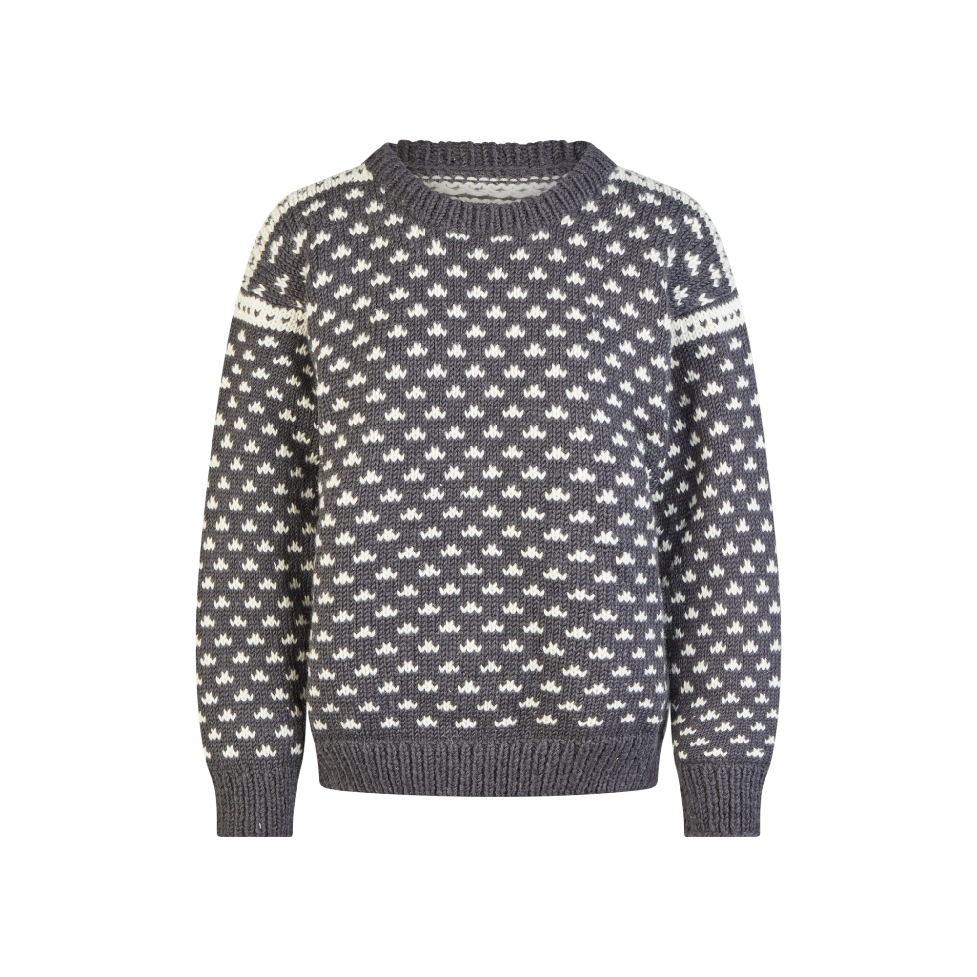 THC Natural Line Strickpullover THC Schafwoll Strickpullover anthrazit 131 (1 Stück, 1-tlg., 1 Stück) weiche Schurwolle