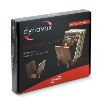 Dynavox Aufbewahrungsbox ST40, Schallplattenständer aus Kiefernholz, bis 40 LP's und Singles