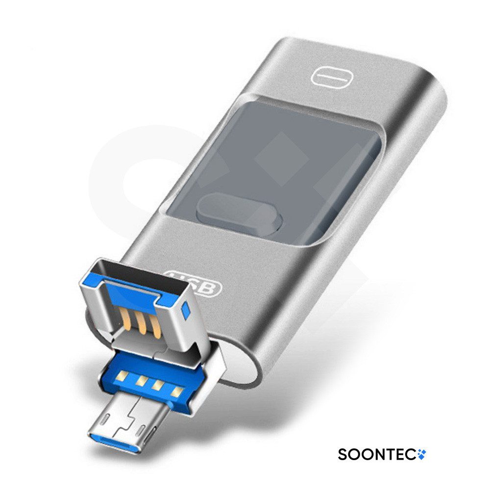 SOONTEC SOONTEC 3.0 USB-Stick 3 in 1 MICRO USB / USB / Lightning für iPhone USB-Stick (Lesegeschwindigkeit 80,00 MB/s)