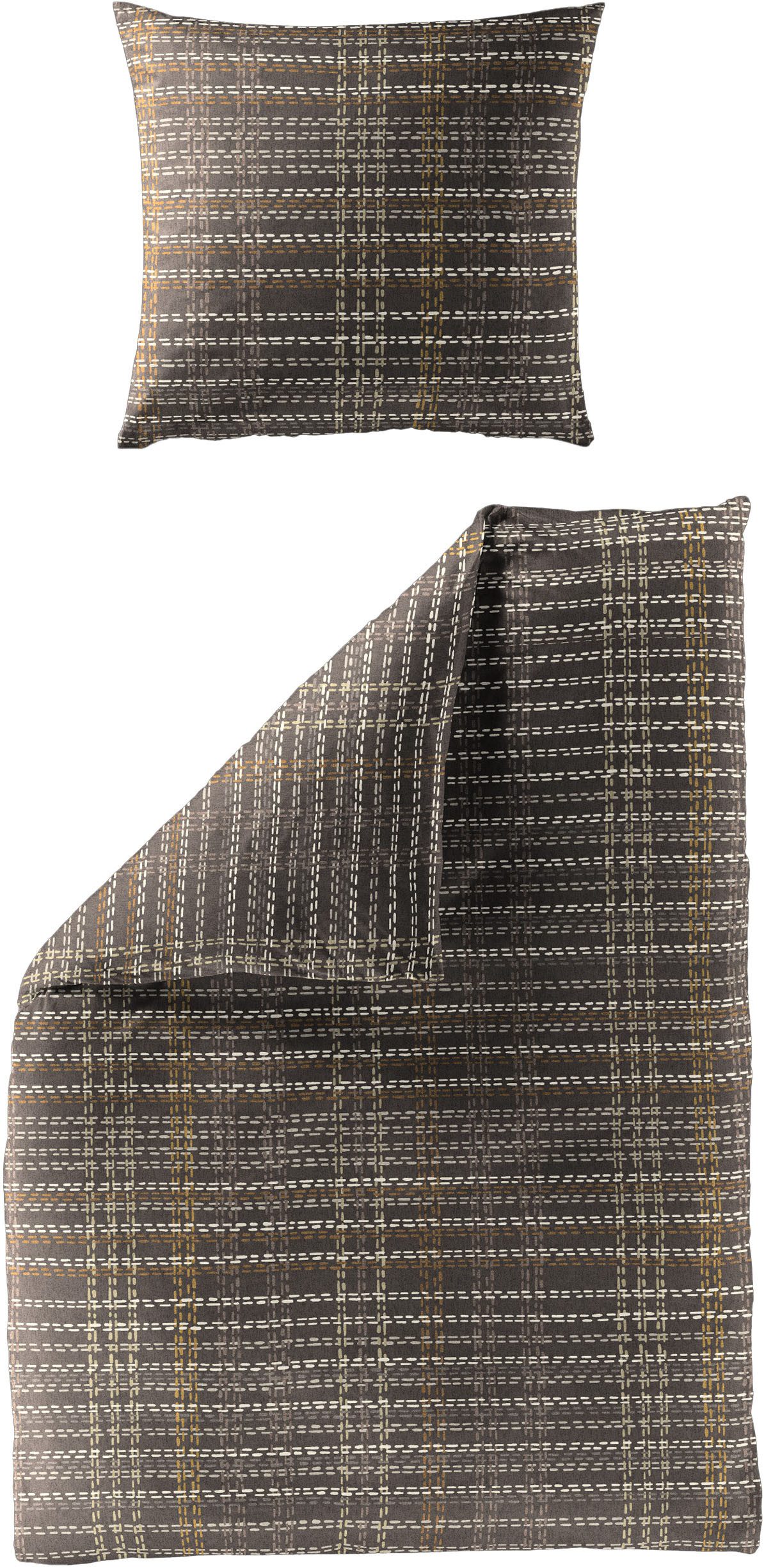 BIERBAUM Bettwäsche 4143, Biber, 2 teilig, Biber, 100 % Baumwolle, pflegeleicht, kuschelig weich