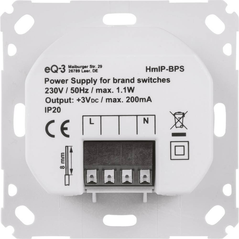 Thumbnail - Homematic IP Netzteil für Markenschalter Smart-Home-Steuerelement