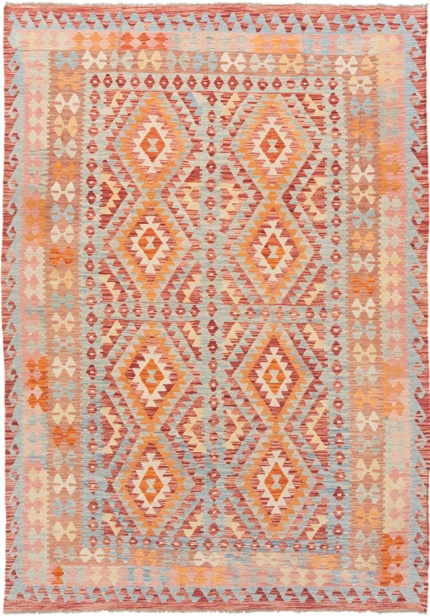 Orientteppich Kelim Afghan 210x299 Handgewebter Orientteppich, Nain Trading, rechteckig, Höhe: 3 mm | Kurzflor-Teppiche
