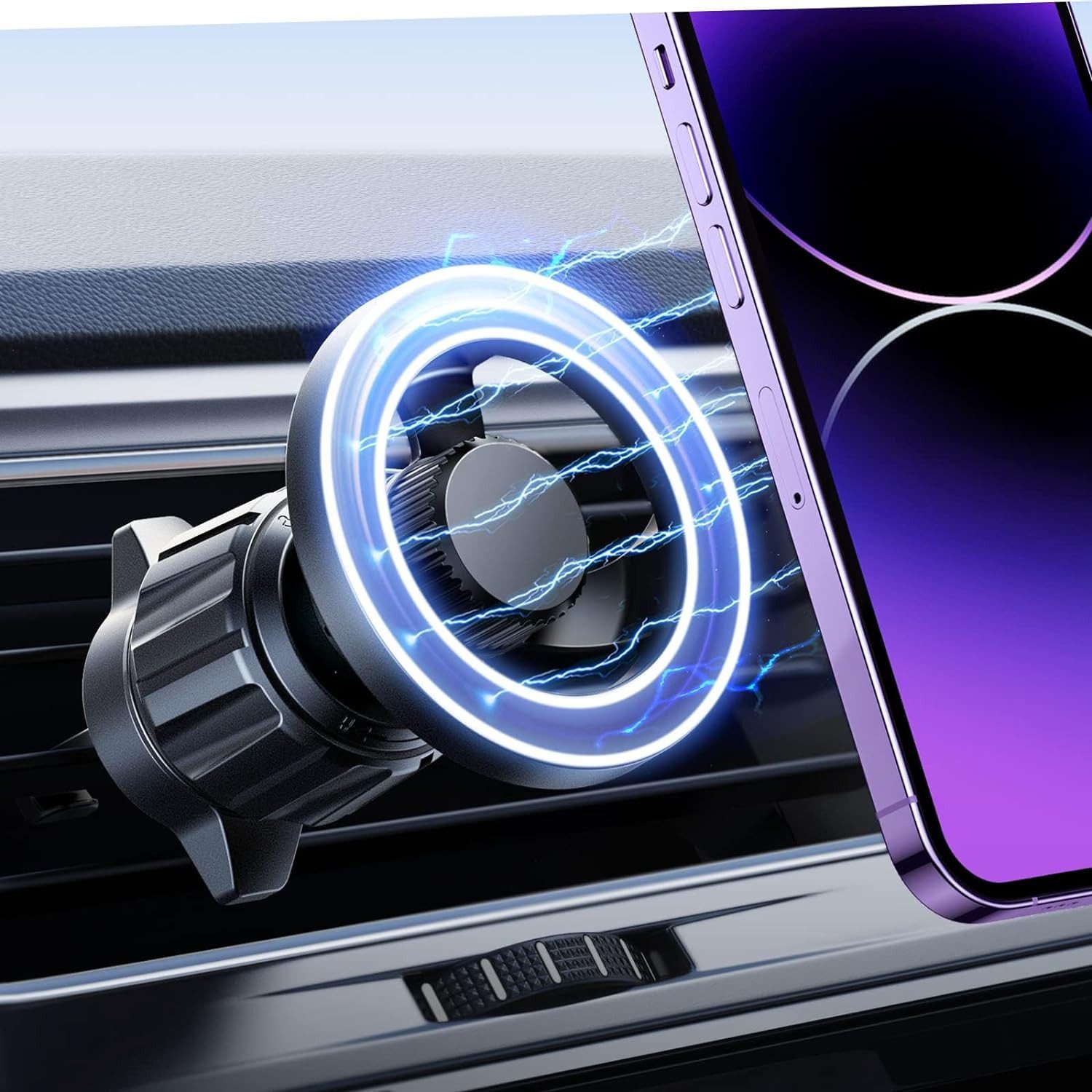 Handy-Halterung Kfz Auto magnetischer Handyhalter mit 360° für iPhone & mehr