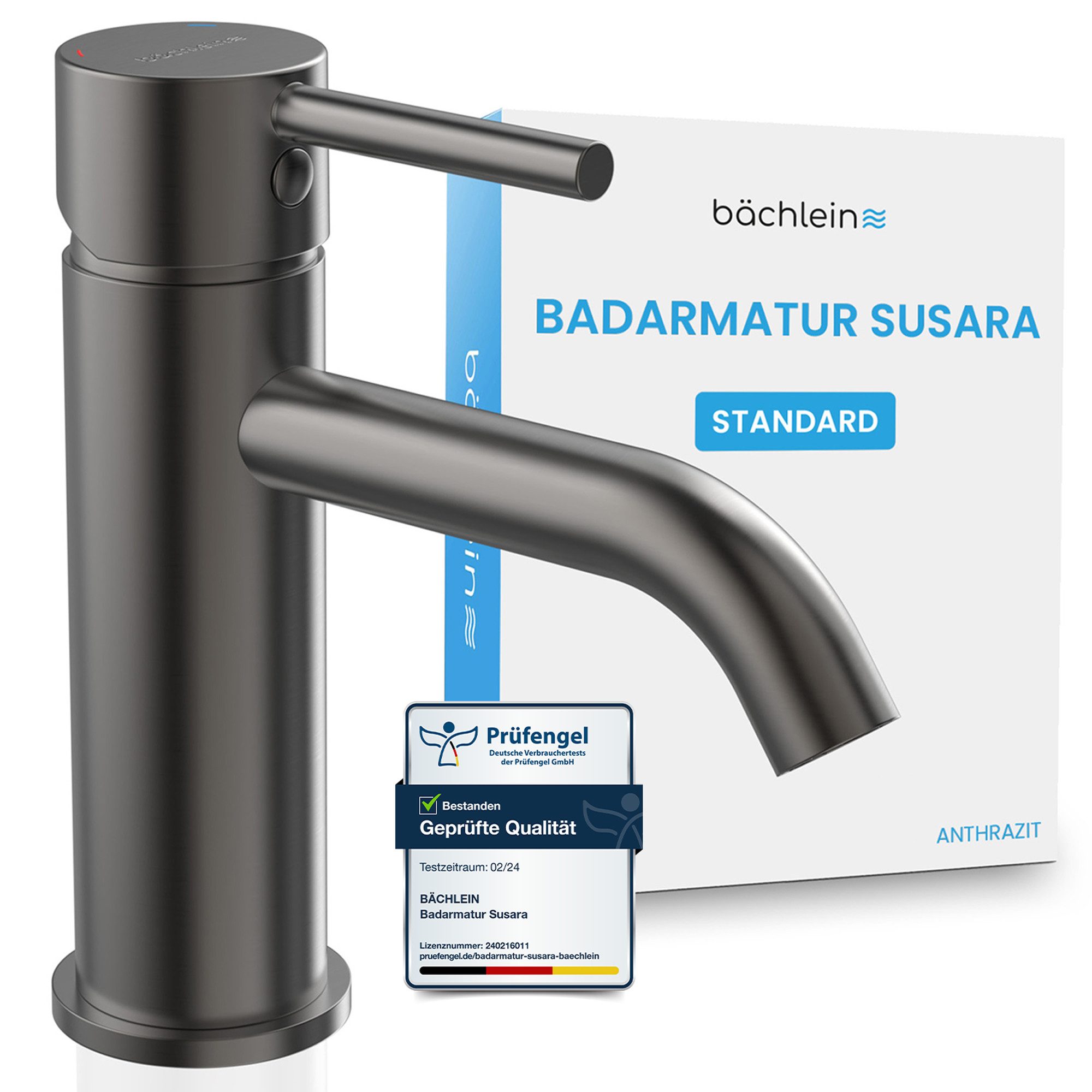 Bächlein Badarmatur Susara - eleganter Bad Wasserhahn, Waschbecken Armatur
