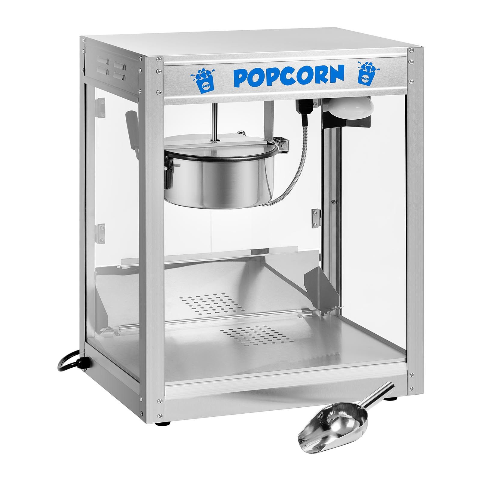 Royal Catering Popcornmaschine Popcornmaker 1300 W 5 kg/h silbern Popcornautomat Teflonbeschichtung