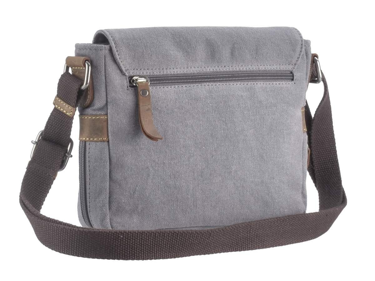 Greenburry Umhängetasche Vintage Hemp, Schultertasche, Hanf und Leder