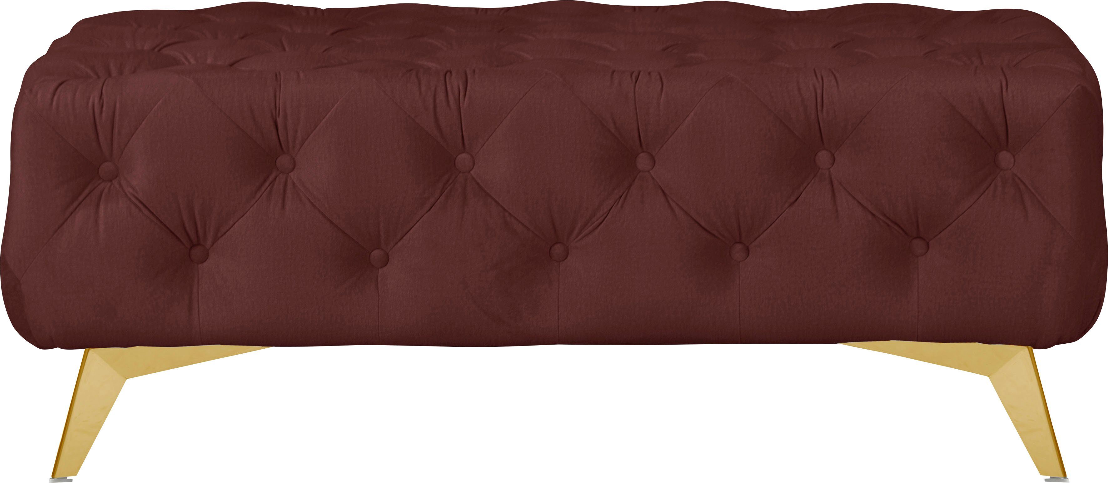 Home affaire Polsterhocker Amaury, Chesterfield-Optik, Breite 120cm, Fußfarbe wählbar