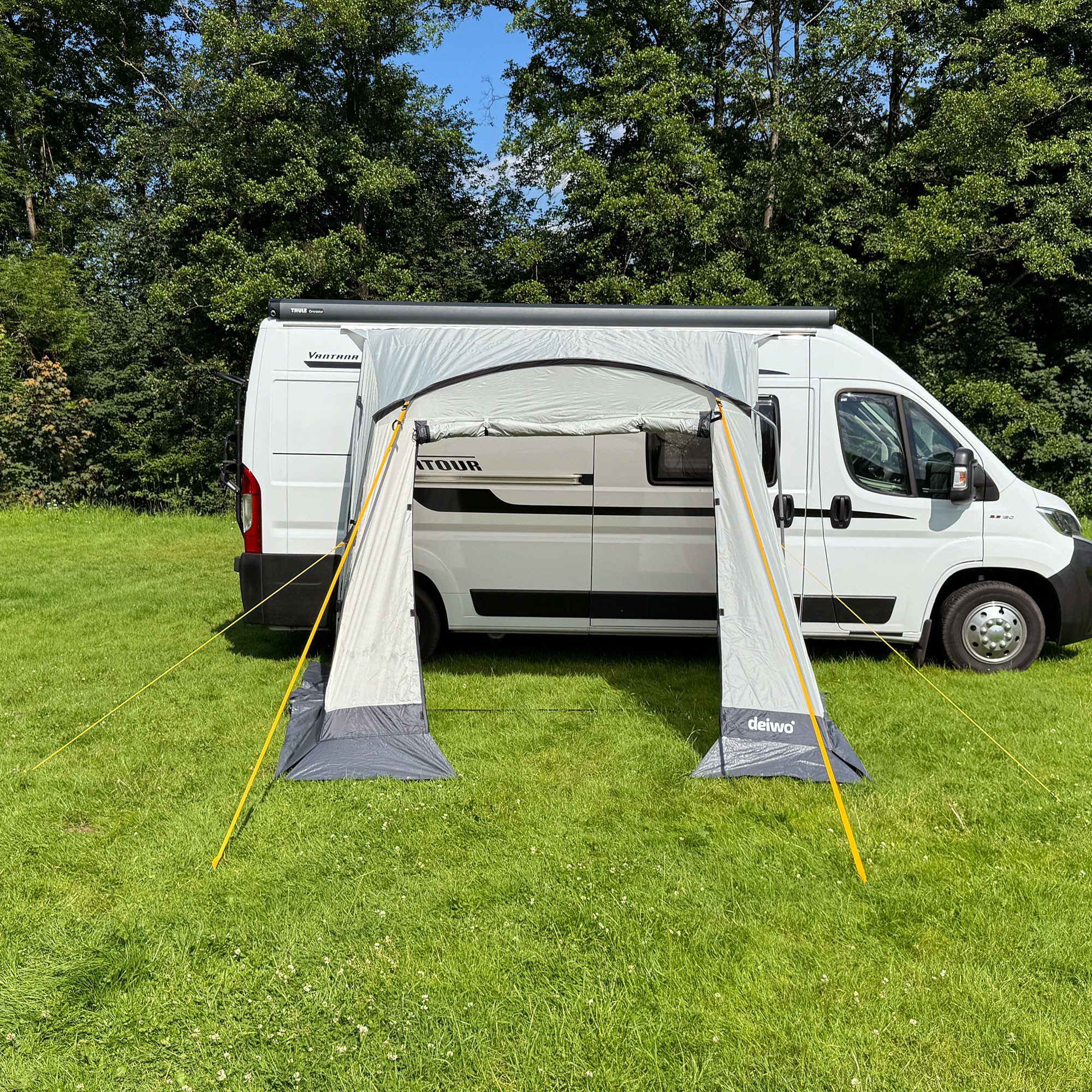 freizeitschmiede Vorzelt Wohnwagen Vorzelt Arc-260 Wohnmobil Seitenzelt 260x220 mit 7mm Keder, Personen: 2 (Packung)