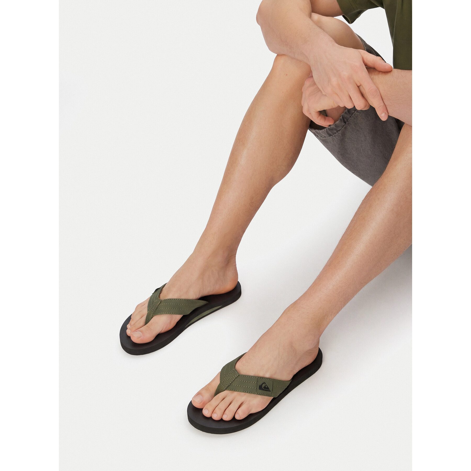 Quiksilver Grüne Quiksilver Herren-Flip-Flops Badepantolette