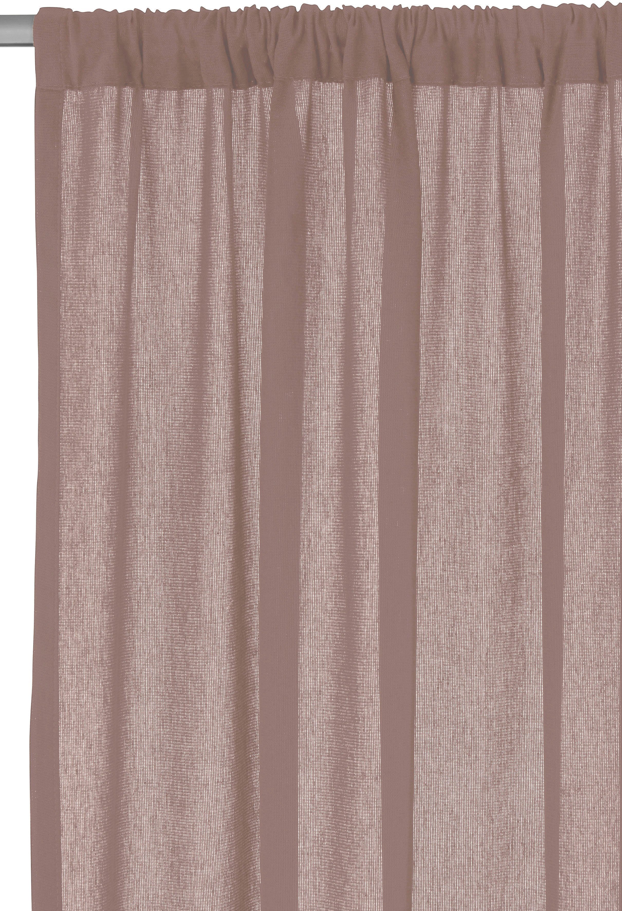 Vorhang Lanea, Home LeGer halbtransparent, (1 Gercke, Größen terra verschiedene Leinenoptik, by 1 Schal, St), Lena Stangendurchzug