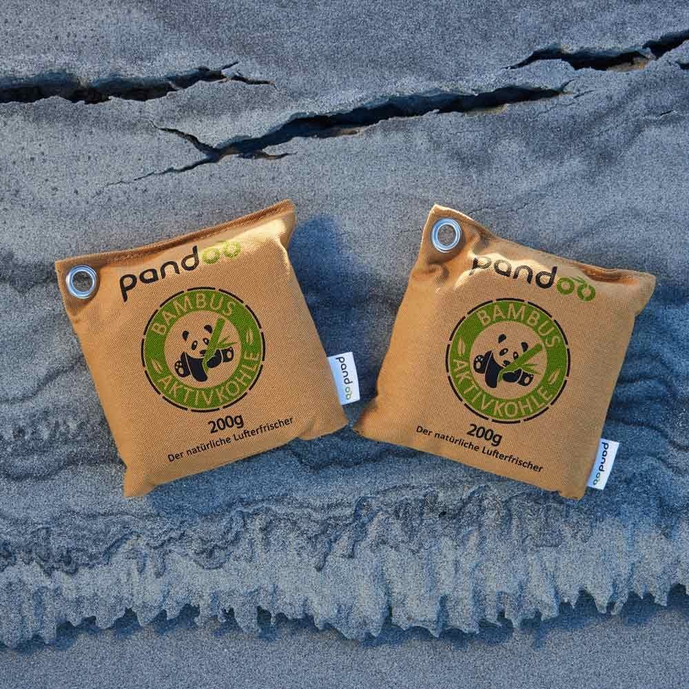 pandoo Filterbeutel Natürliche Lufterfrischer mit Bambus Aktivkohle, 0.2 kg, (Set, 2-St), Aktivkohle – Bild 3 von 5