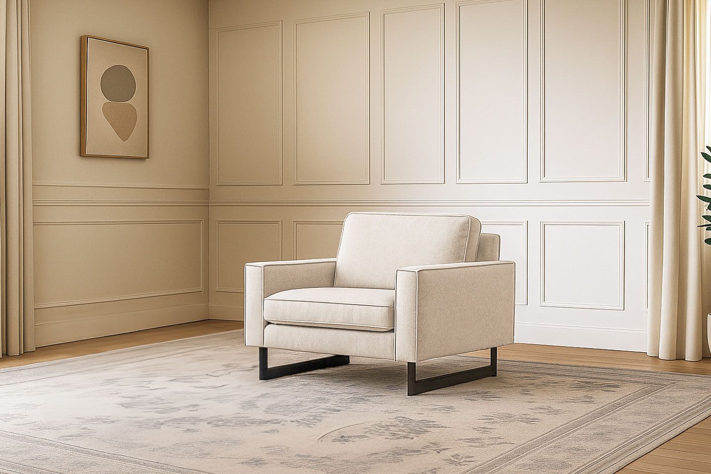 Home affaire Loveseat Pinto 105 cm, Cord, Chenille, Lederoptik, mit Keder, Metallfüßen und auch in Cord Bezug erhältlich