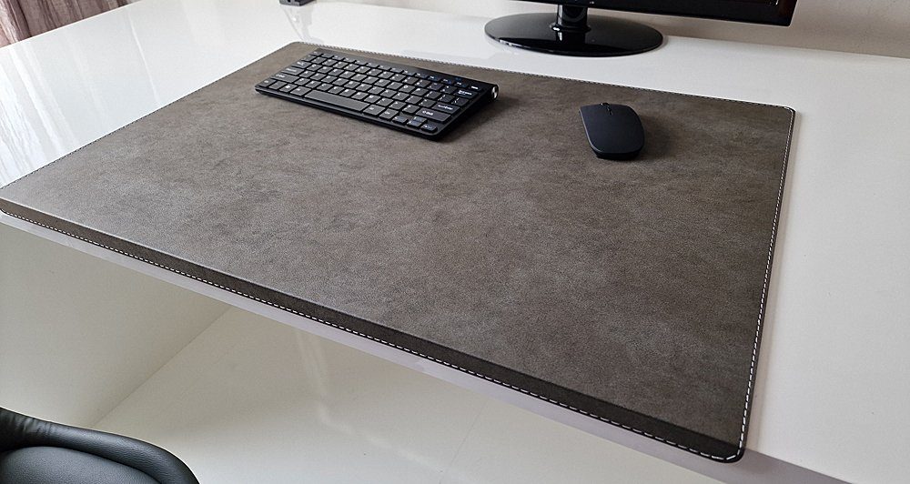 Profi Mats Schreibtischunterlage mit Kantenschutz Nubuko Kunst Leder in 7 Farben – Bild 5 von 5