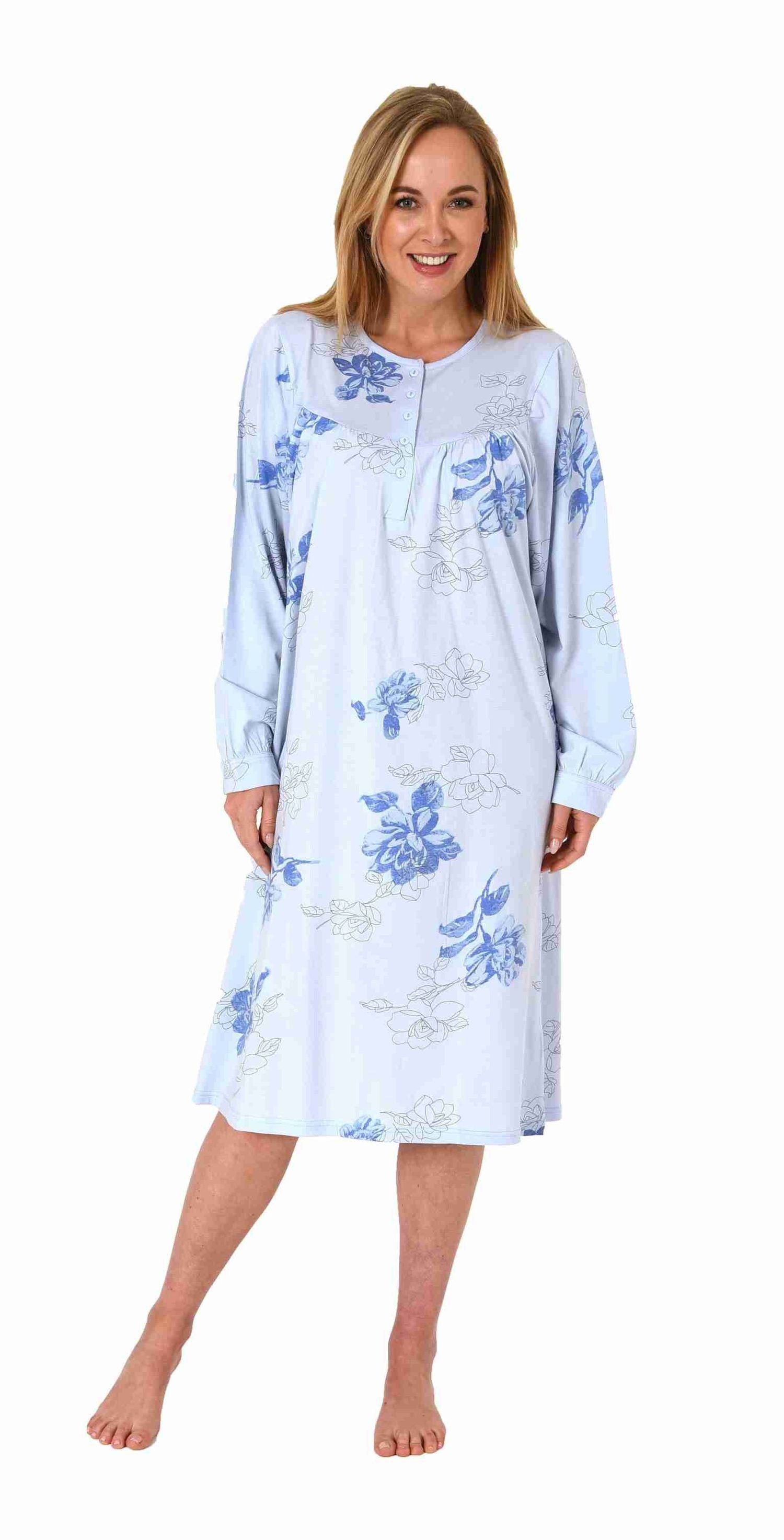 Normann Nachthemd Frauliches Damen Nachthemd,cm Длина, Knopfleiste am Hals - 202 600