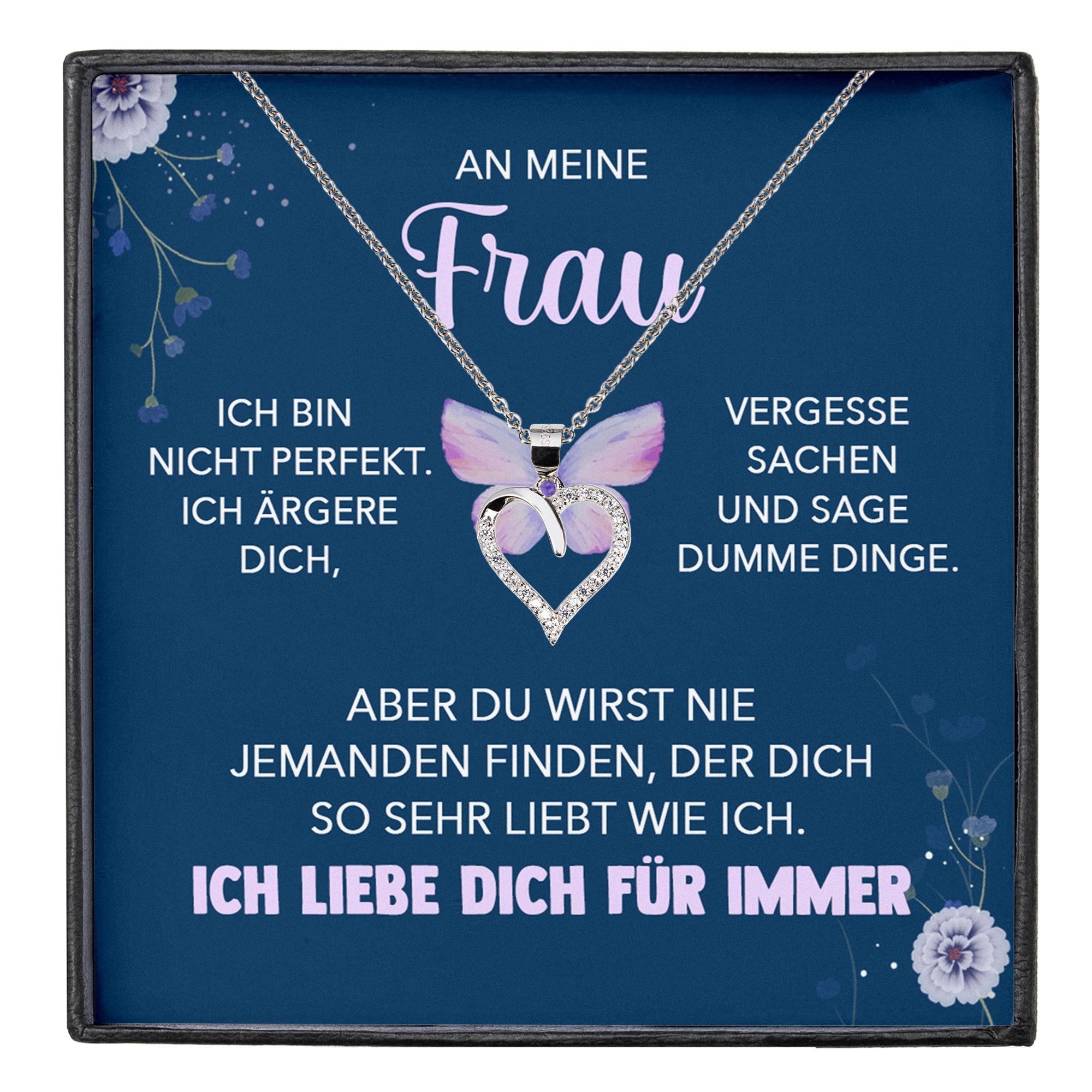 Valentinstagsgeschenk 22Feels Schmuckset An Meine Frau Ich Liebe Dich Geschenk Hochzeitstag Herz Kette Frauen (inkl. Geschenktasche, Karte, Poliertuch