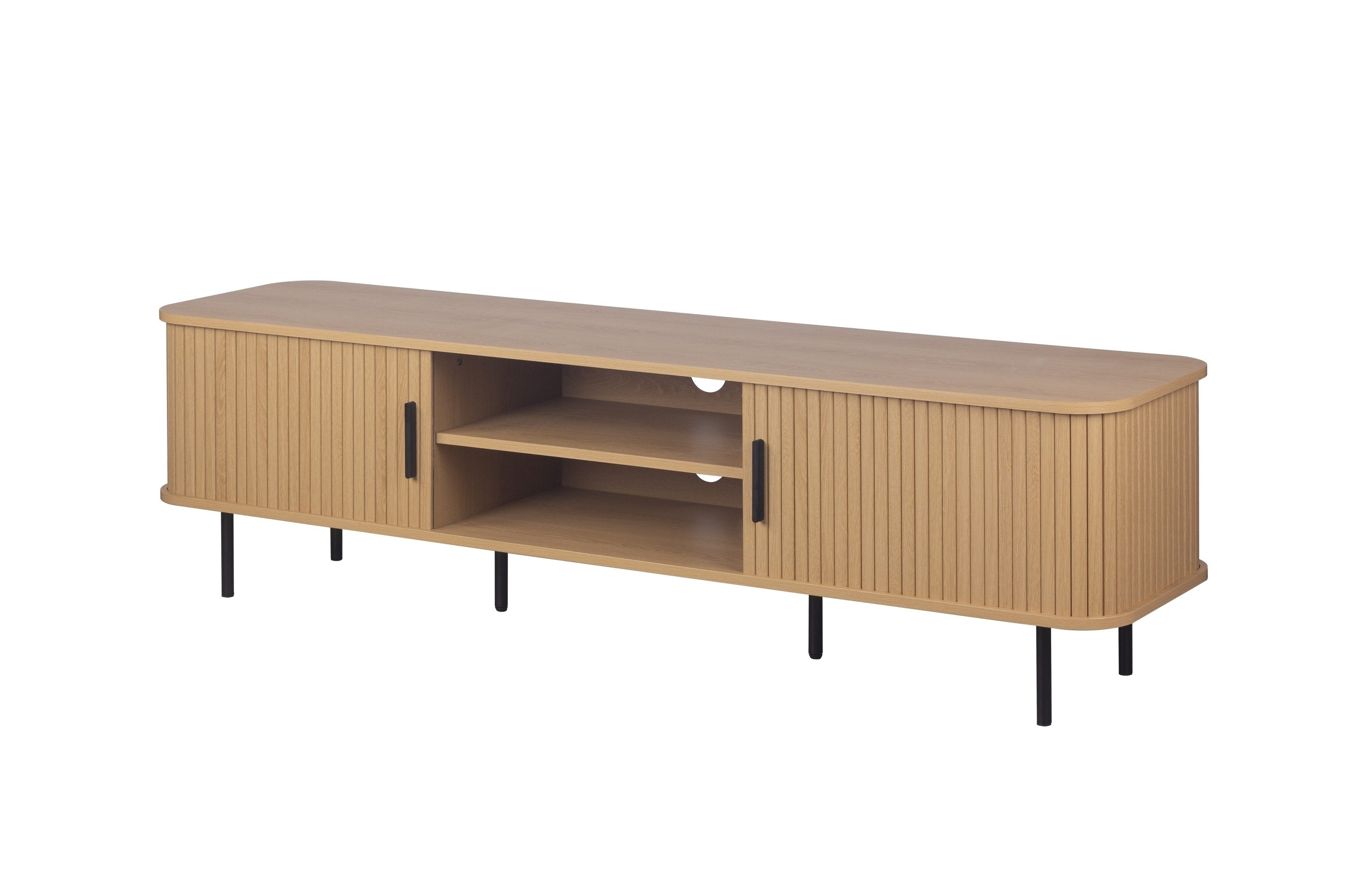 PREISBRECHER Lowboard Kajsa, in Dekor Eiche, Holzwerkstoff - 160x45x40cm (BxHxT)