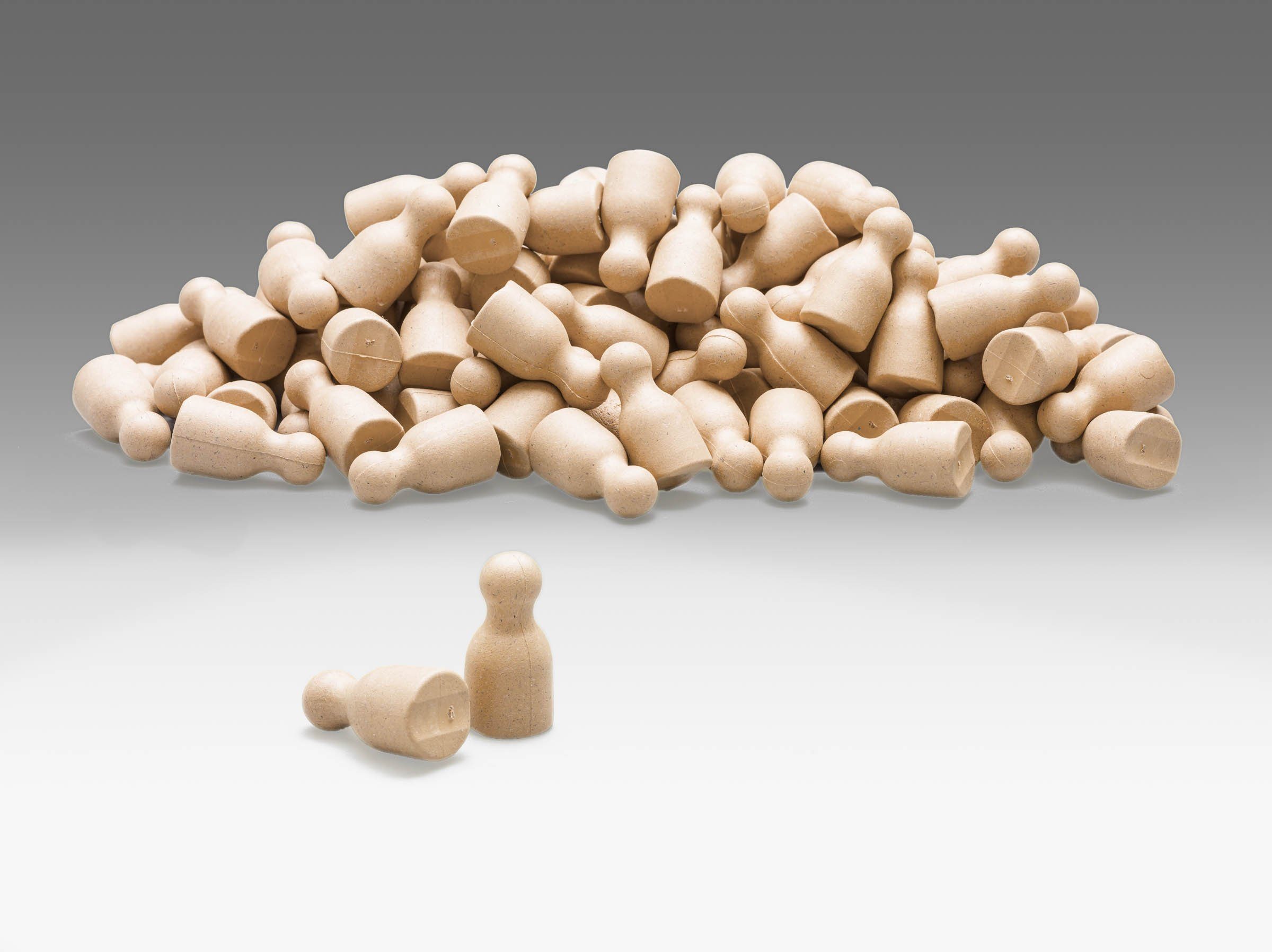 Wissner® aktiv lernen Lernspielzeug Spielfiguren in versch. Farben und gemischt, Halma-Kegel Pöppel, RE-Wood®