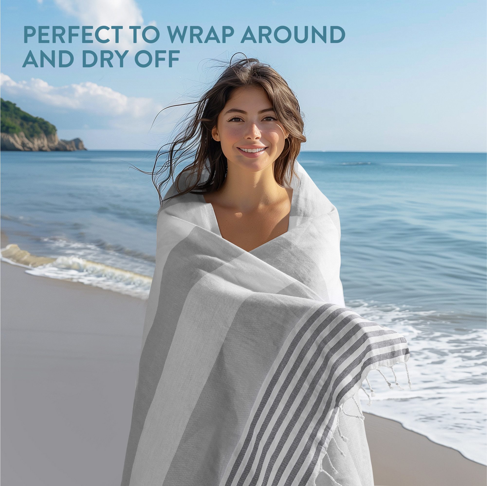 JEMIDI Strandtuch Saunatuch Damen 100x180cm Hamamtuch günstig online kaufen