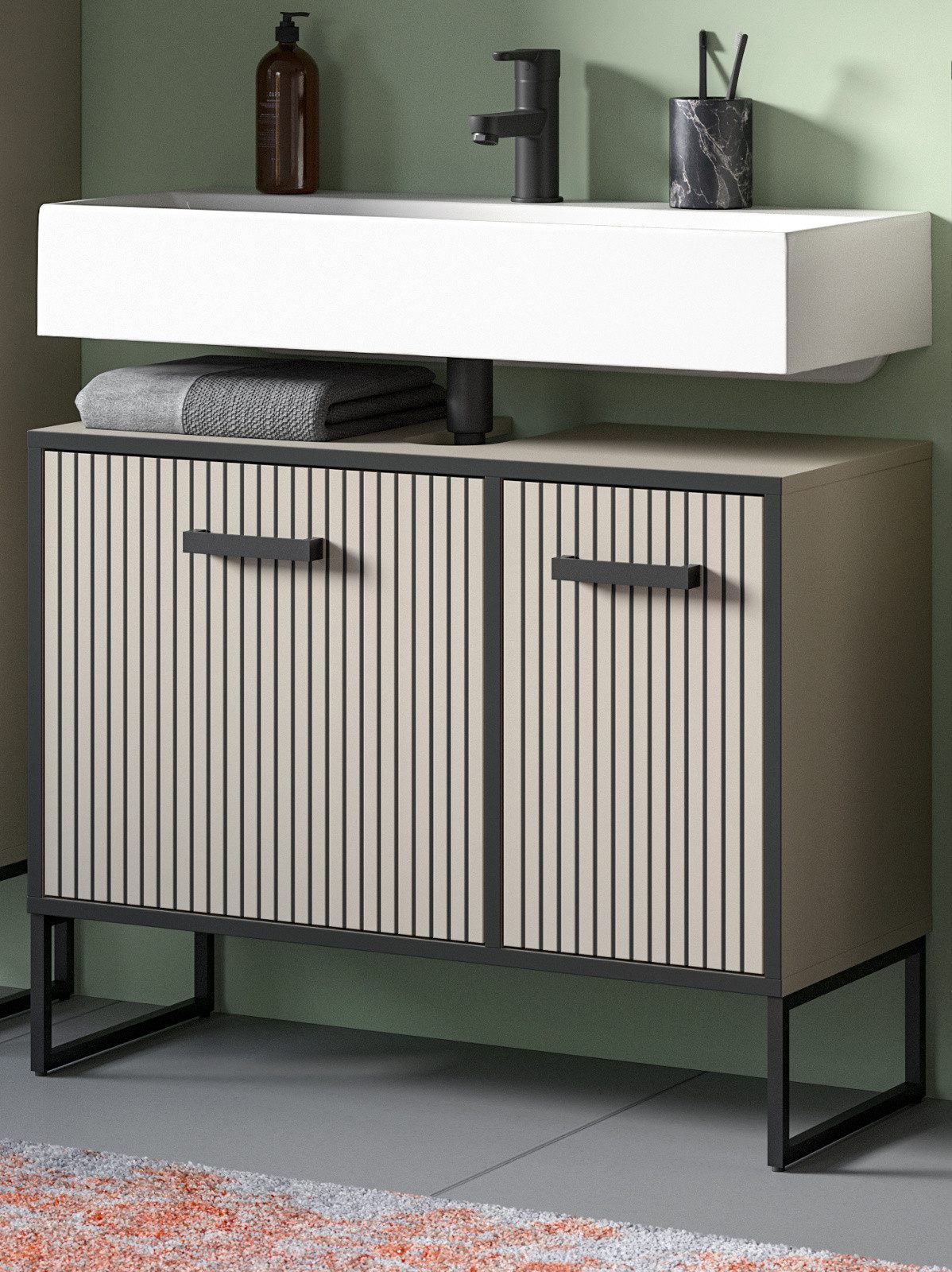 Inn.Furn Waschbeckenunterschrank Scana (Badschrank in Sand günstig online kaufen