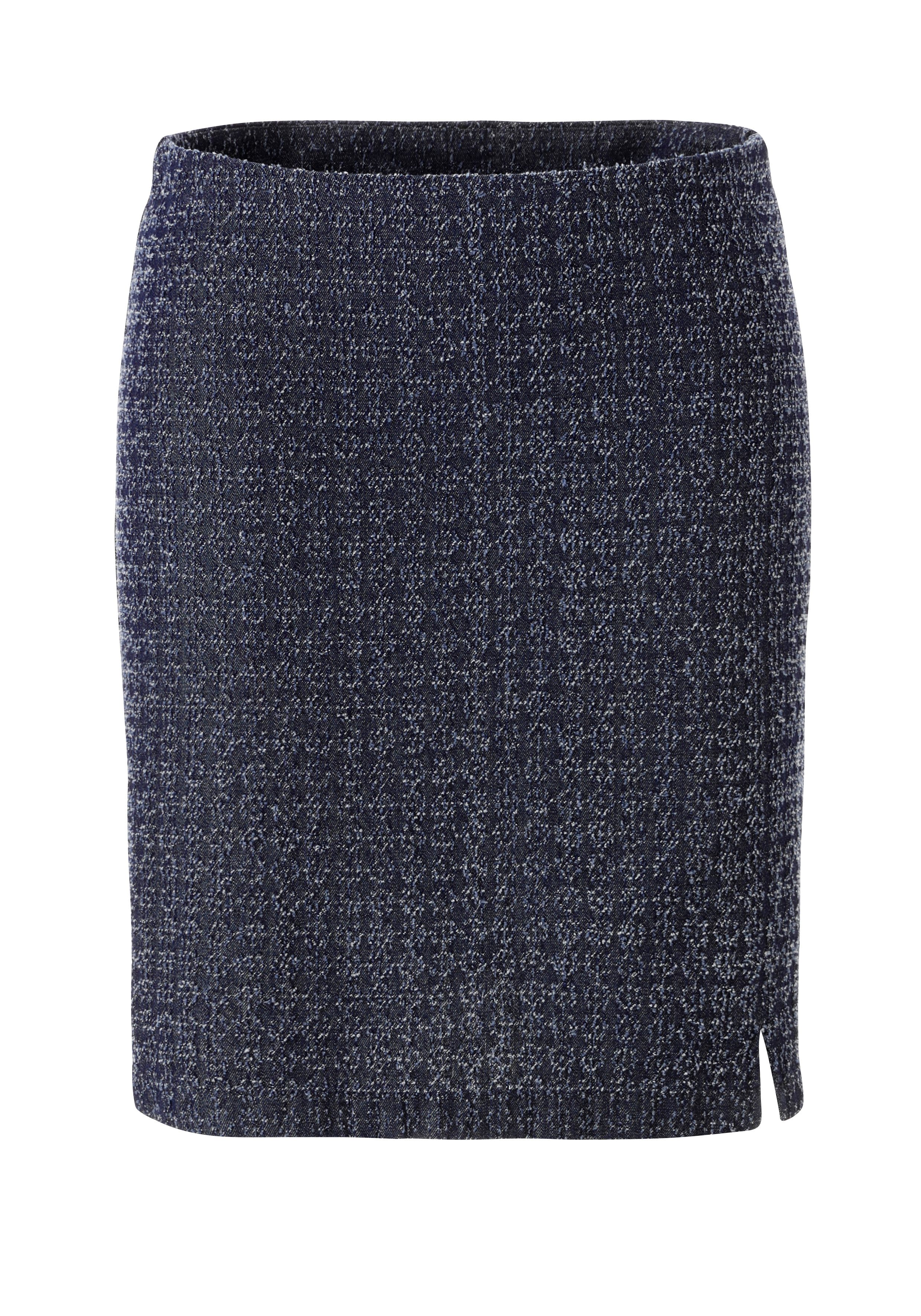Aniston CASUAL Minirock aus strukturiertem Denim-Jacquard - NEUE KOLLEKTION – Bild 4 von 5