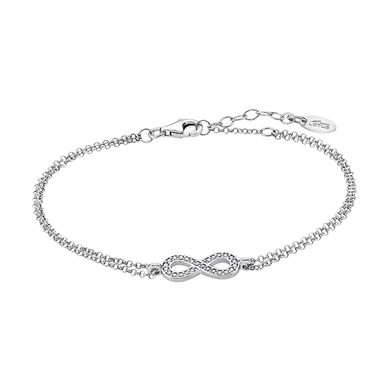 LOTUS SILVER Silberarmband Lotus Silver Armband LP1859-2/1 925er (Armband), Armband ca. 16cm, 925 Sterling Silber, Farbe: weiß, silber