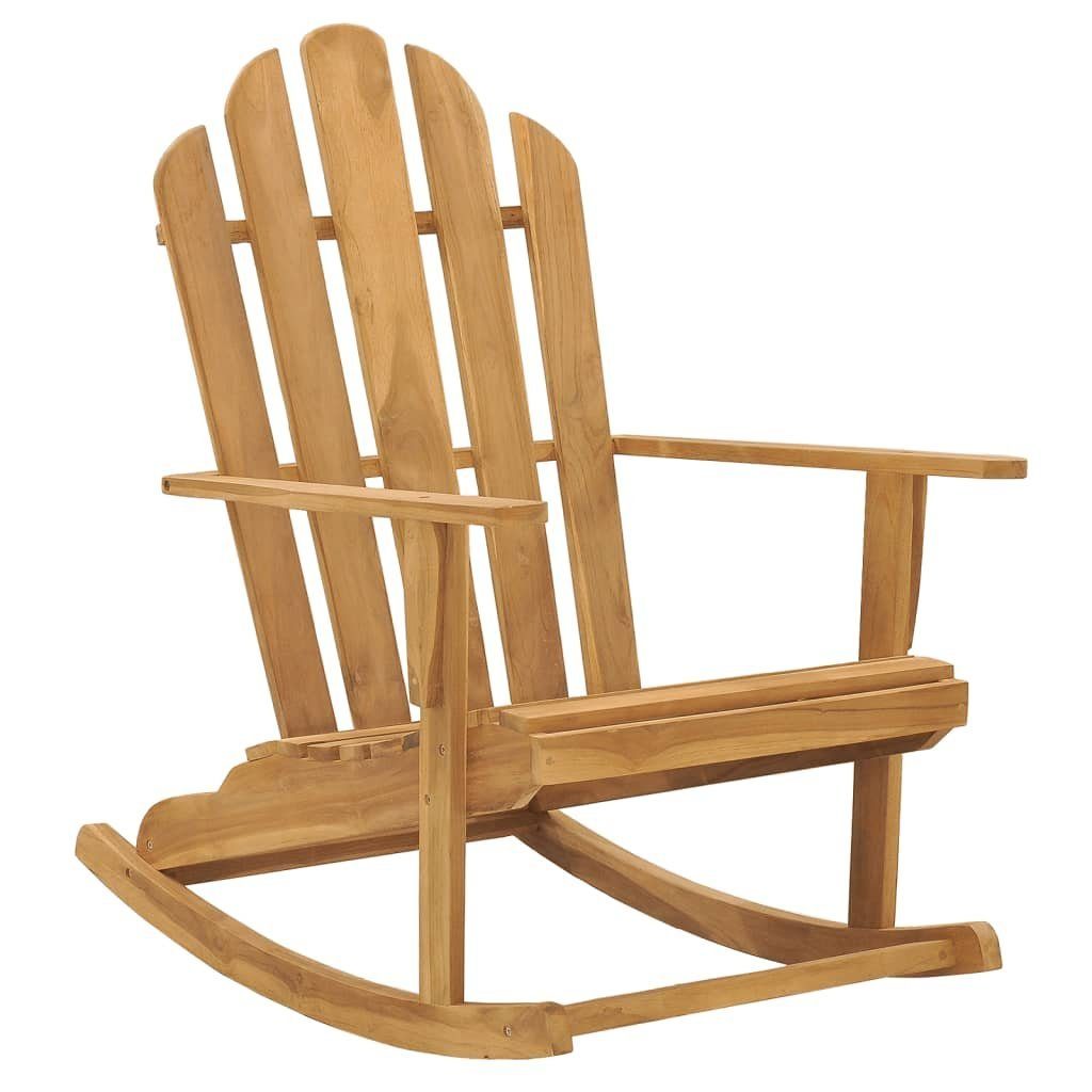 vidaXL Gartenstuhl »AdirondackSchaukelstuhl Massivholz Teak« (1 Stück