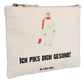 Mr. & Mrs. Panda Kosmetiktasche Grösse XL Große Einhorn Krankenschwester - Weiß - Geschenk, Krankensc (1-tlg), Formbeständig