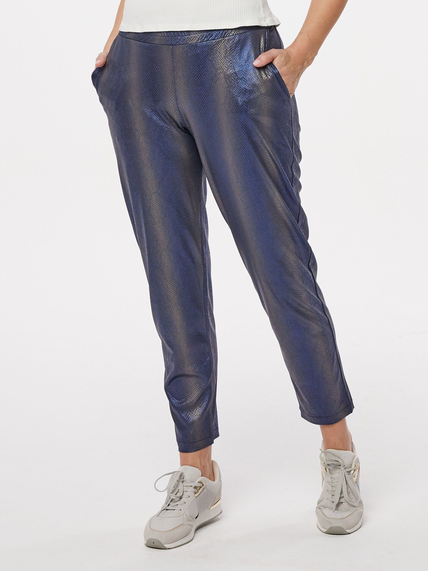 MONACO blue Stretch-Hose Lederimitathose figurumspielend in günstig online kaufen