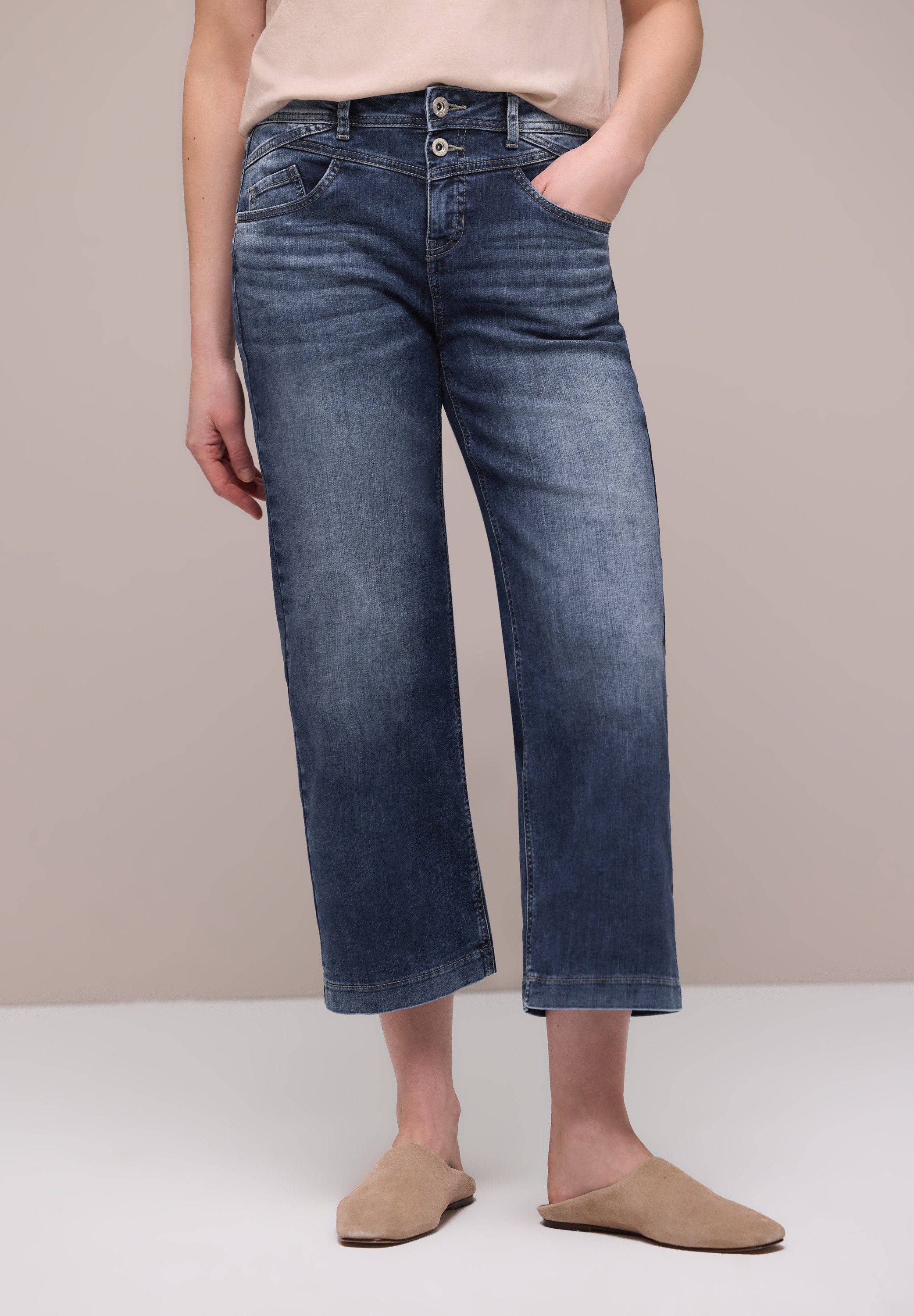 STREET ONE 7/8-Jeans Style Emee im Loose Fit und mit hohem Bund und Stretch