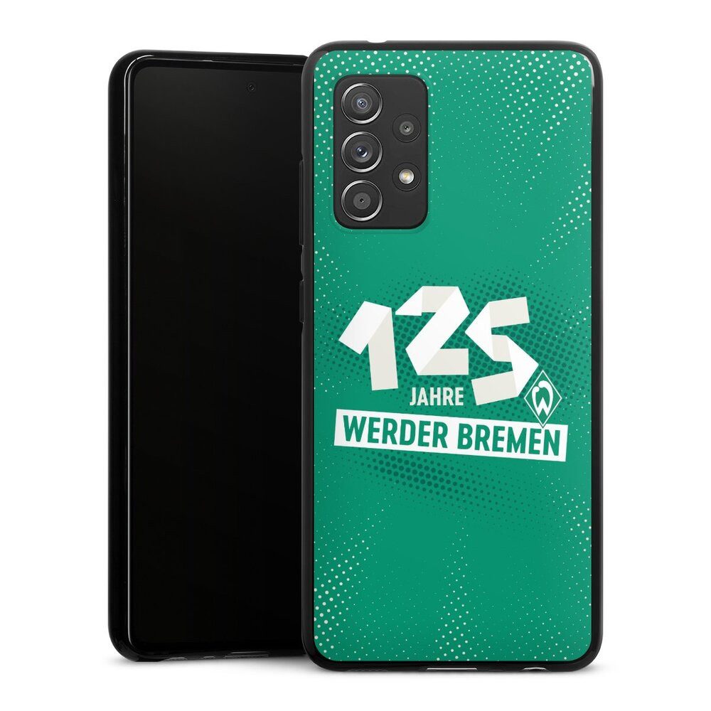 DeinDesign Handyhülle 125 Jahre Werder Bremen Offizielles Lizenzprodukt, Samsung Galaxy A52 5G Silikon Hülle Bumper Case Handy Schutzhülle