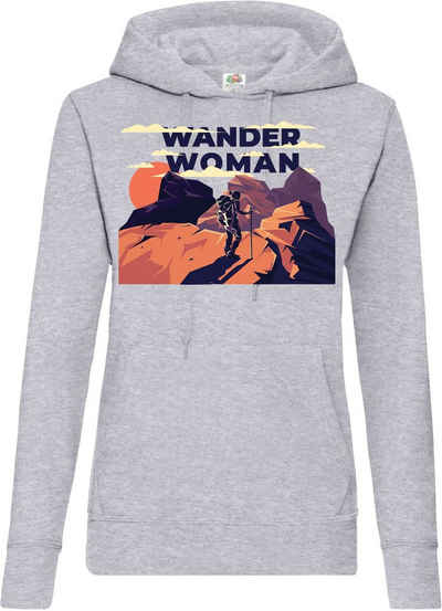 Youth Designz Kapuzenpullover Wander Woman Damen Hoodie Пуловери mit lustigem Spruch & Front-Aufdruck